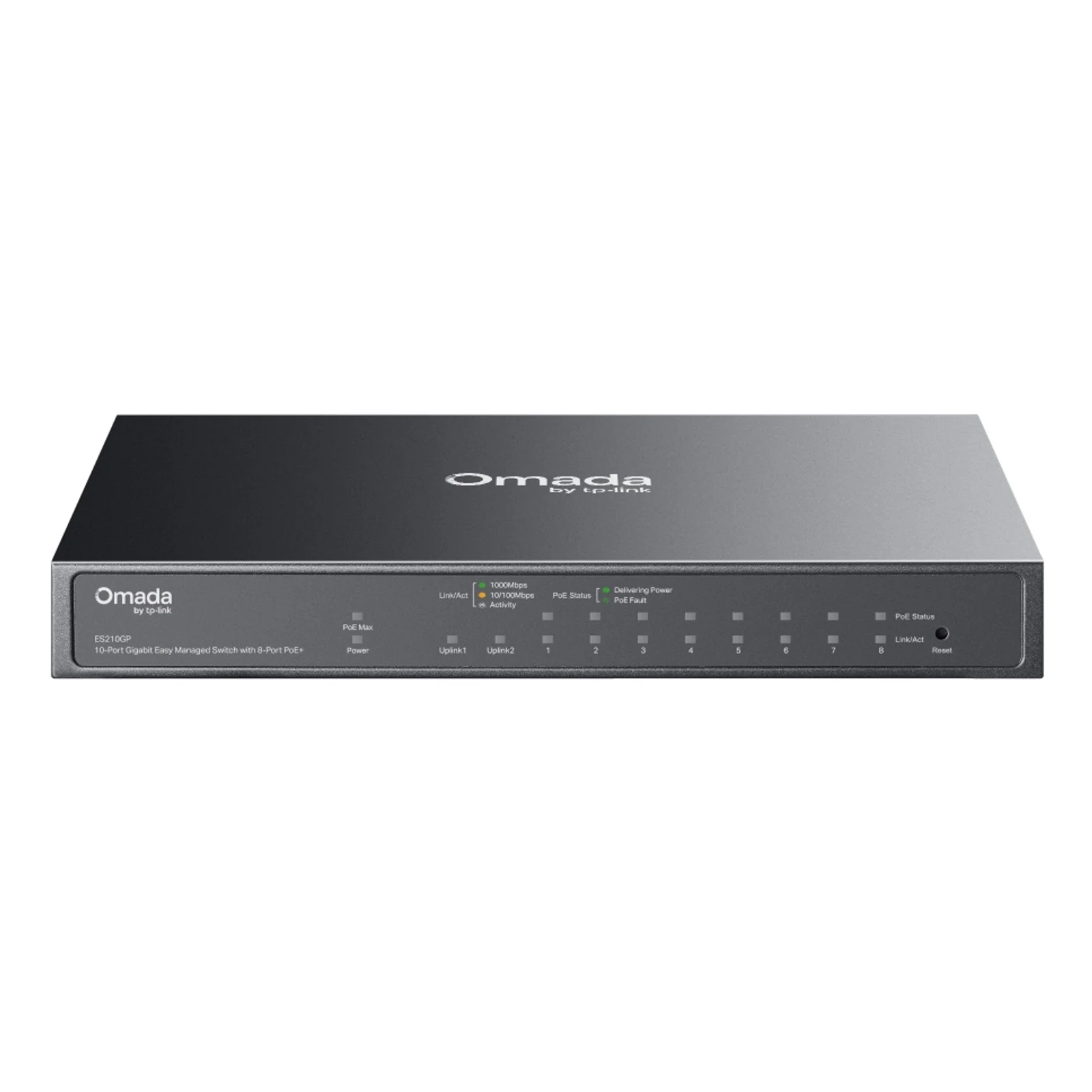 Omada ES210GP commutateur réseau Géré L2 Gigabit Ethernet (10/100/1000) Connexion Ethernet, supportant l'alimentation via ce port (PoE) DIN rail Noir