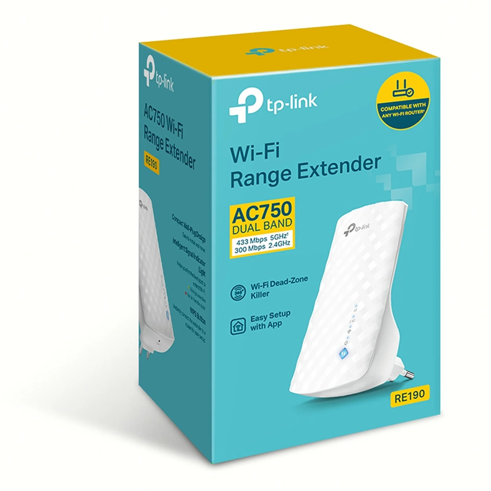 TP-Link RE190 prolongateur réseau Répéteur réseau Blanc