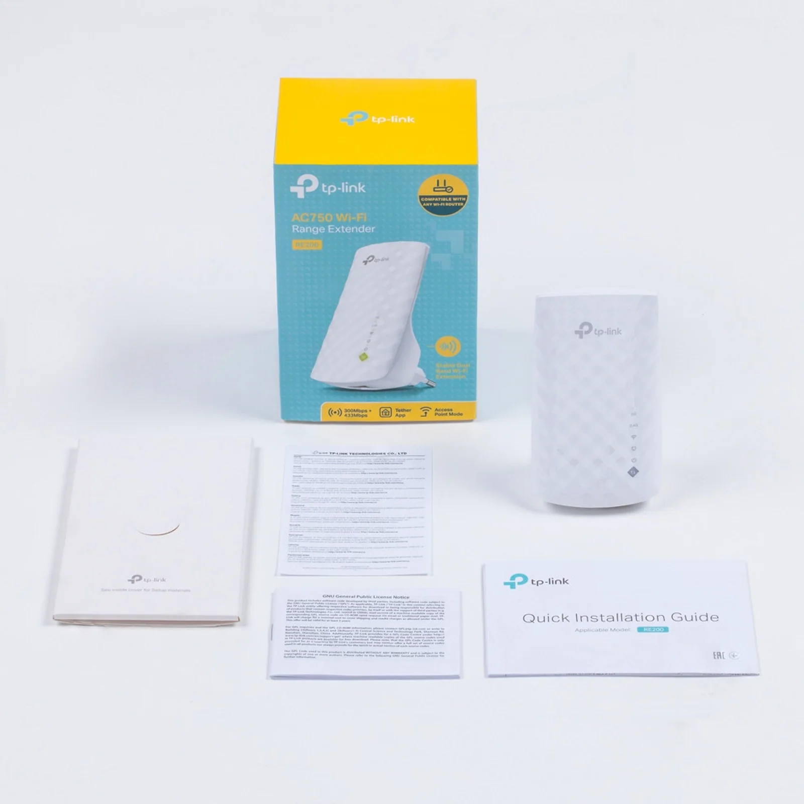 TP-Link RE200 prolongateur réseau Répéteur réseau Blanc 10, 100 Mbit/s