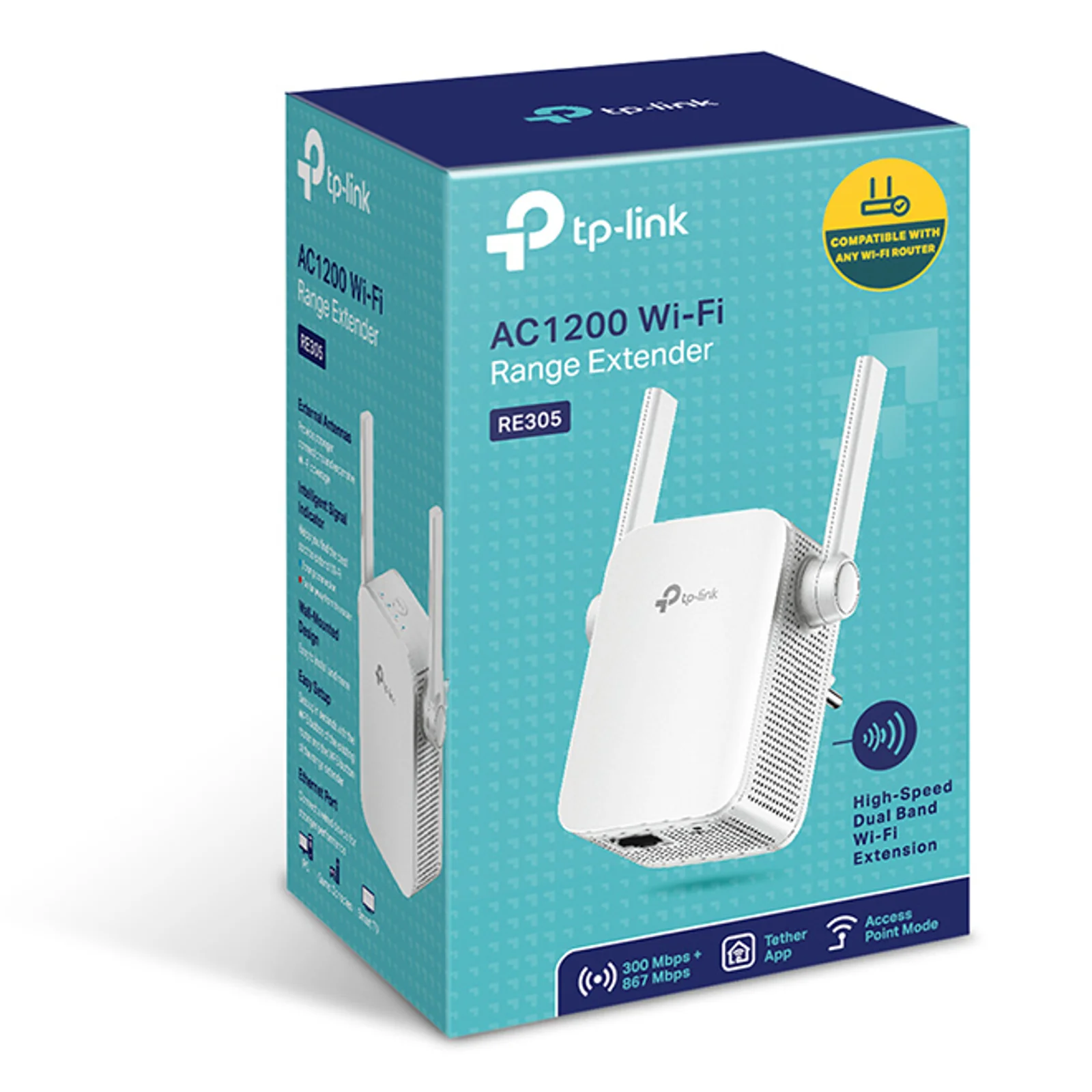 TP-Link RE305 prolongateur réseau Répéteur réseau Blanc 10, 100 Mbit/s