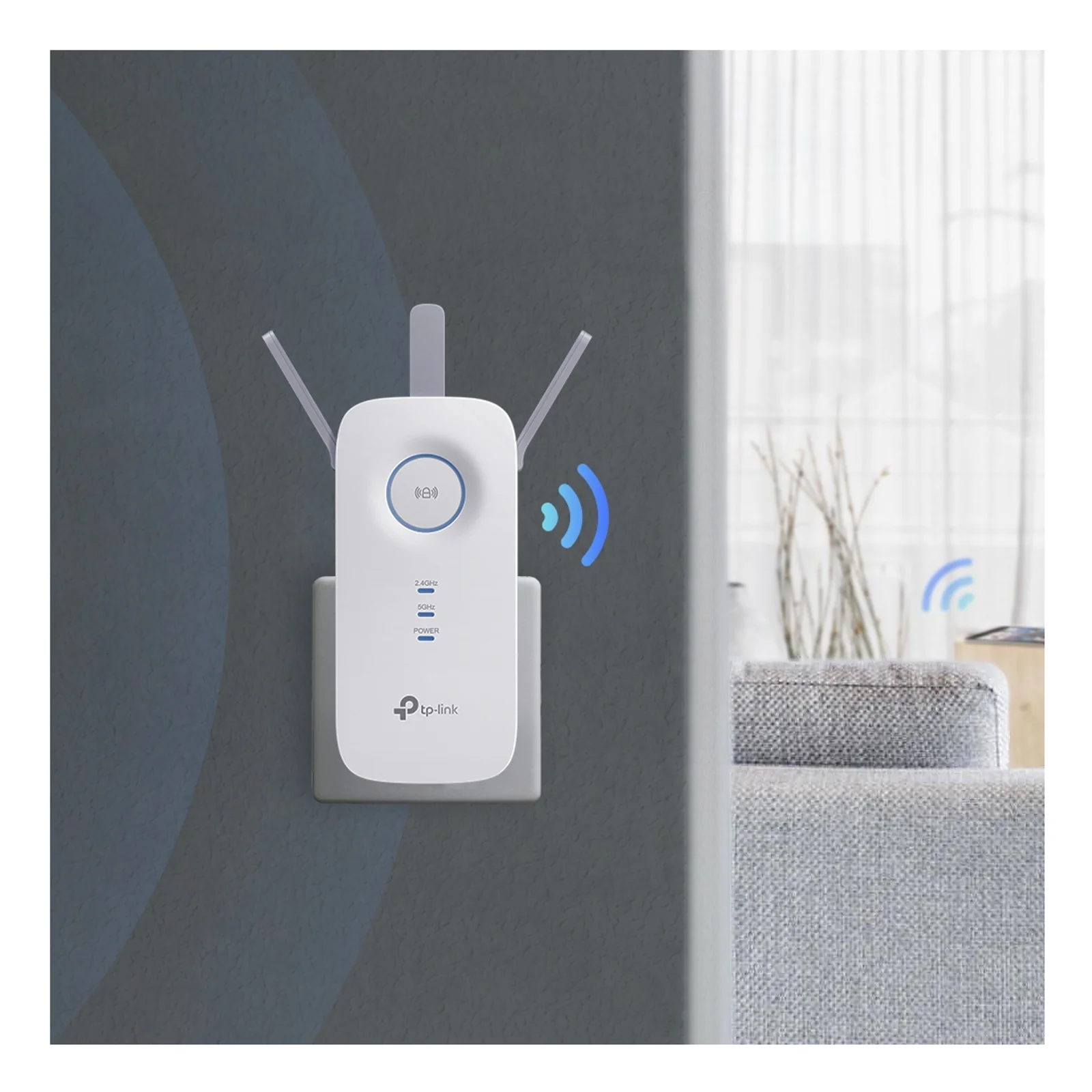 TP-Link RE450 Émetteur et récepteur réseau Blanc 10, 100, 1000 Mbit/s