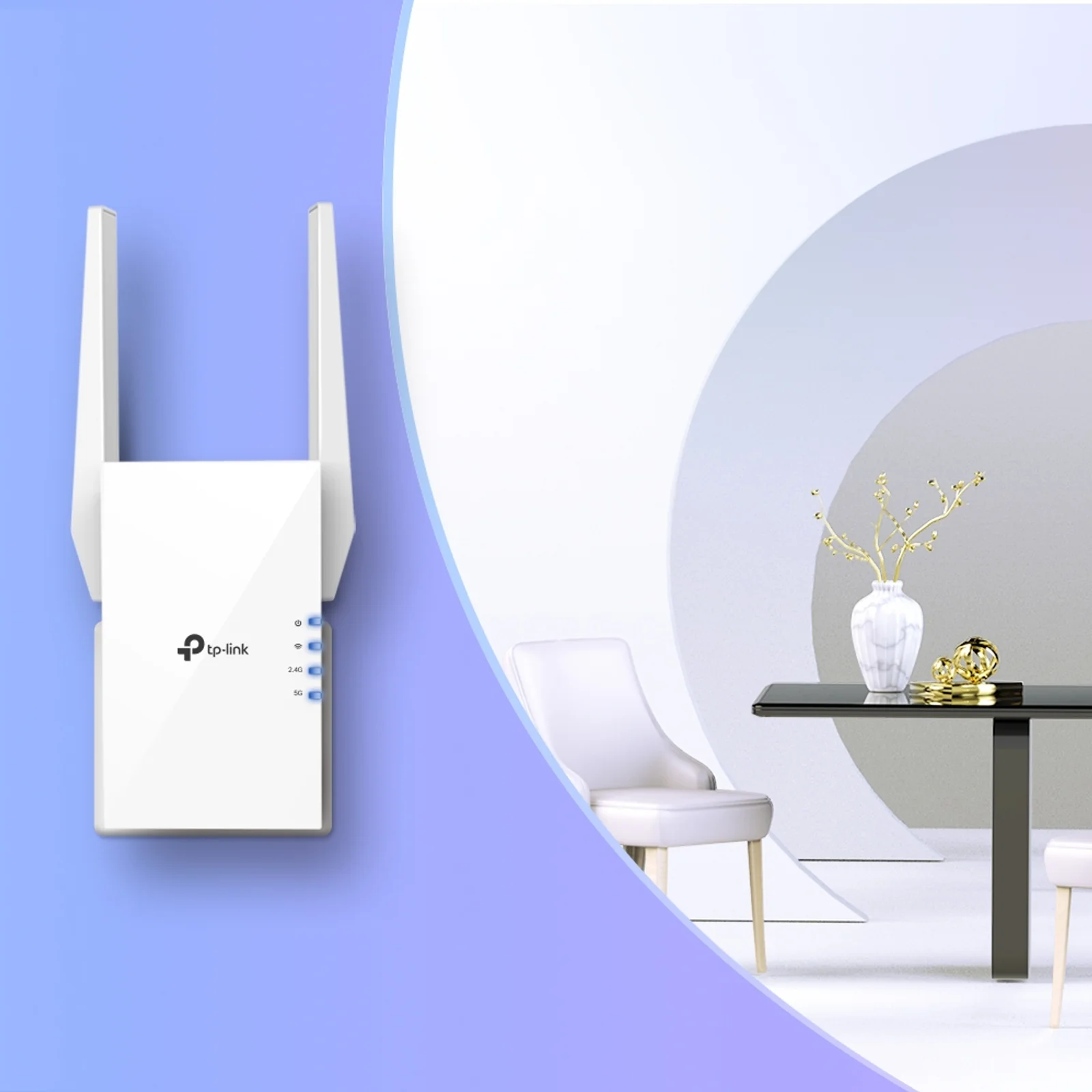 TP-Link RE505X prolongateur réseau Émetteur et récepteur réseau Blanc 10, 100, 1000 Mbit/s