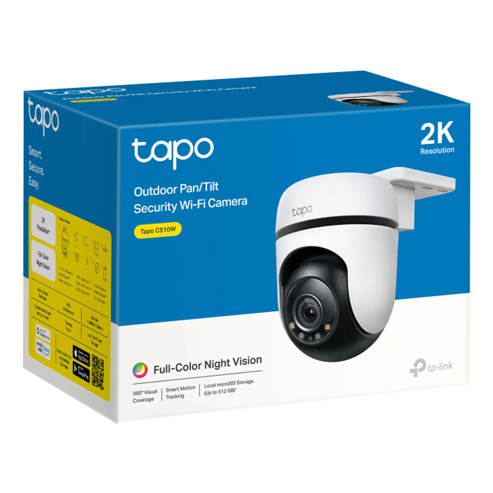 TP-Link Tapo C510W Dôme Caméra de sécurité IP Intérieure et extérieure 2304 x 1296 pixels Plafond