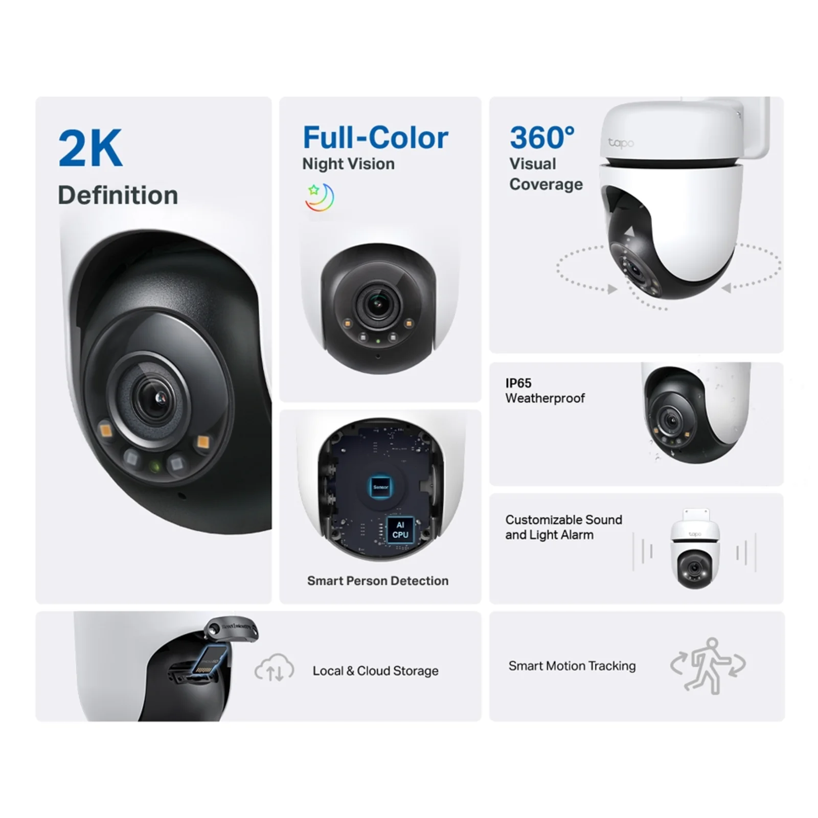 TP-Link Tapo C510W Dôme Caméra de sécurité IP Intérieure et extérieure 2304 x 1296 pixels Plafond