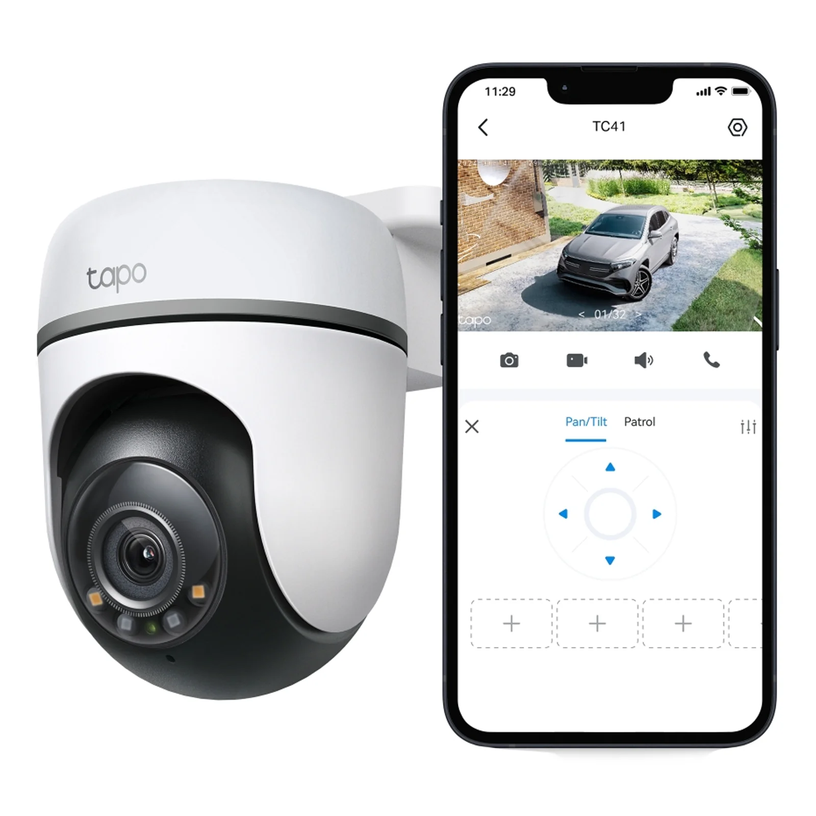 TP-Link Tapo TC41 V2 Sphérique Caméra de sécurité IP Intérieure et extérieure 2304 x 1296 pixels Plafond/Mur/Poteau
