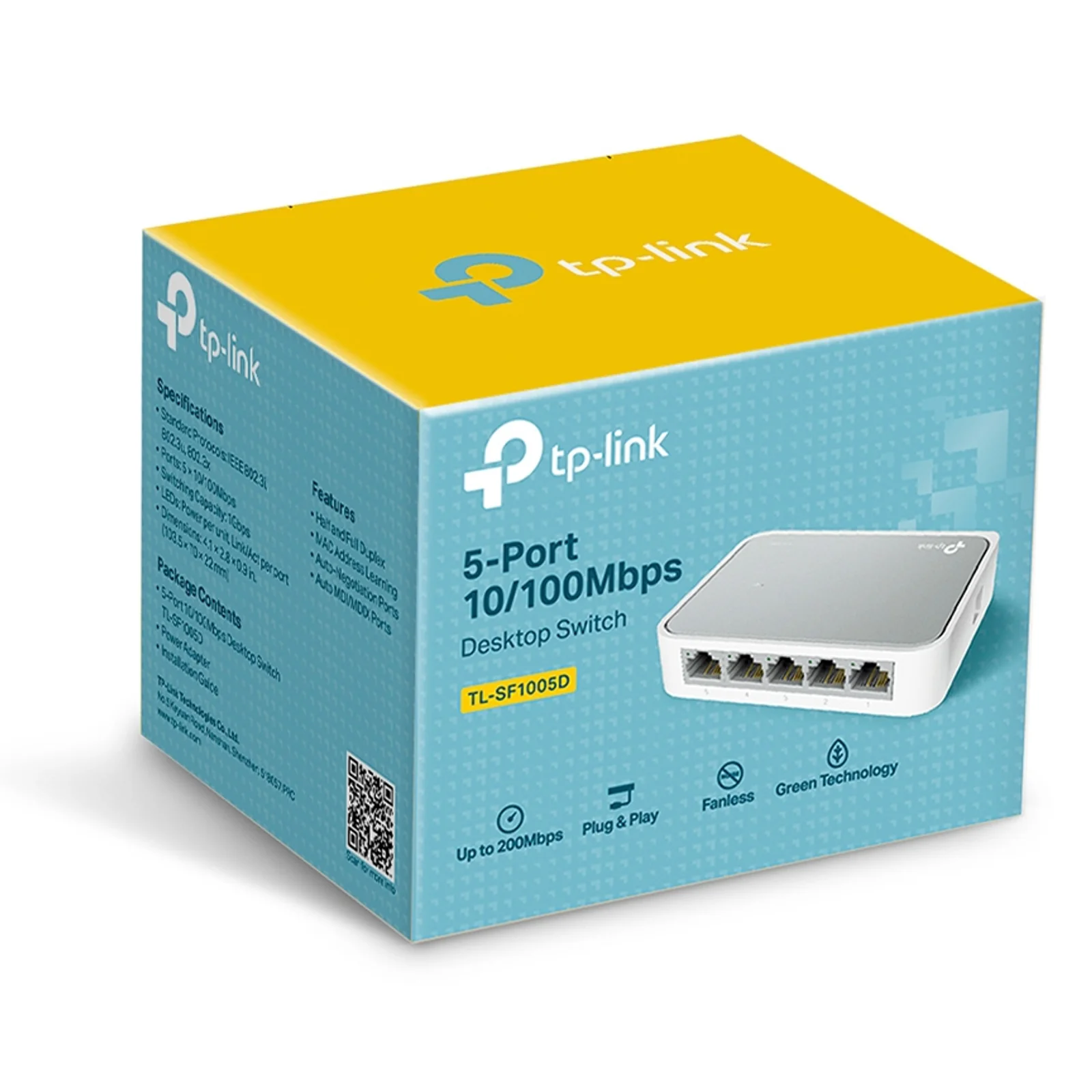 TP-Link TL-SF1005D Géré Fast Ethernet (10/100) Blanc