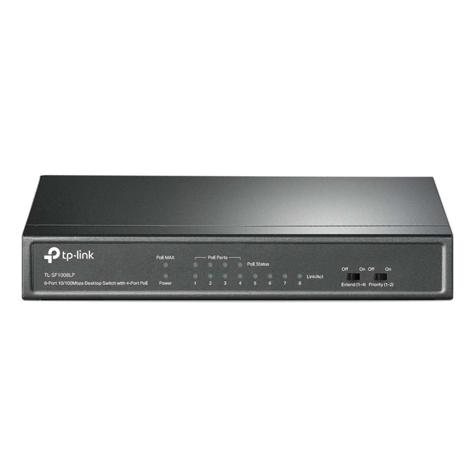 TL-SF1008LP commutateur réseau Non-géré Fast Ethernet (10/100) Connexion Ethernet, supportant l'alimentation via ce port (PoE) Noir