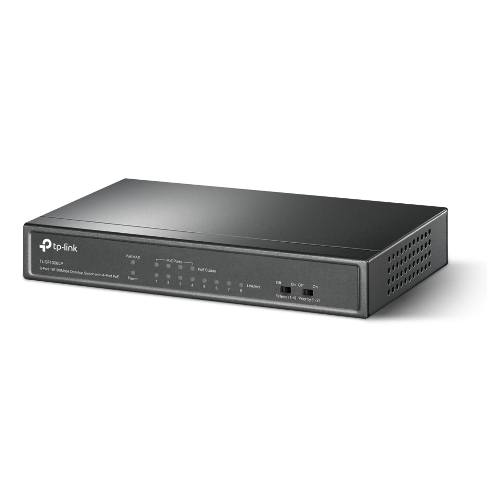 TP-Link TL-SF1008LP commutateur réseau Non-géré Fast Ethernet (10/100) Connexion Ethernet, supportant l'alimentation via ce port (PoE) Noir