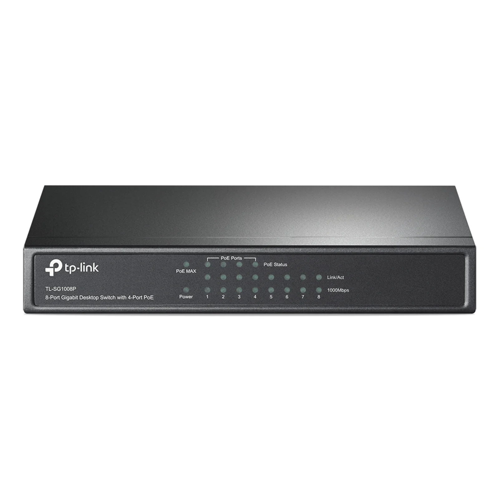 TL-SG1008P commutateur réseau Non-géré Gigabit Ethernet (10/100/1000) Connexion Ethernet, supportant l'alimentation via ce port (PoE) Noisettes