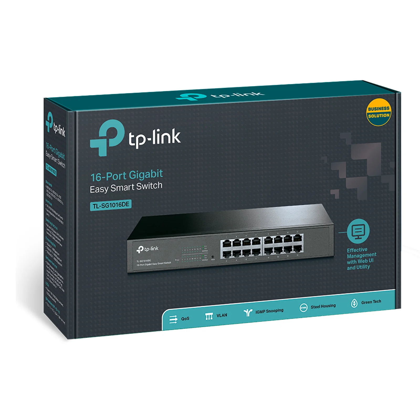 TP-Link TL-SG1016DE Géré L2 Gigabit Ethernet (10/100/1000) 1U Noir
