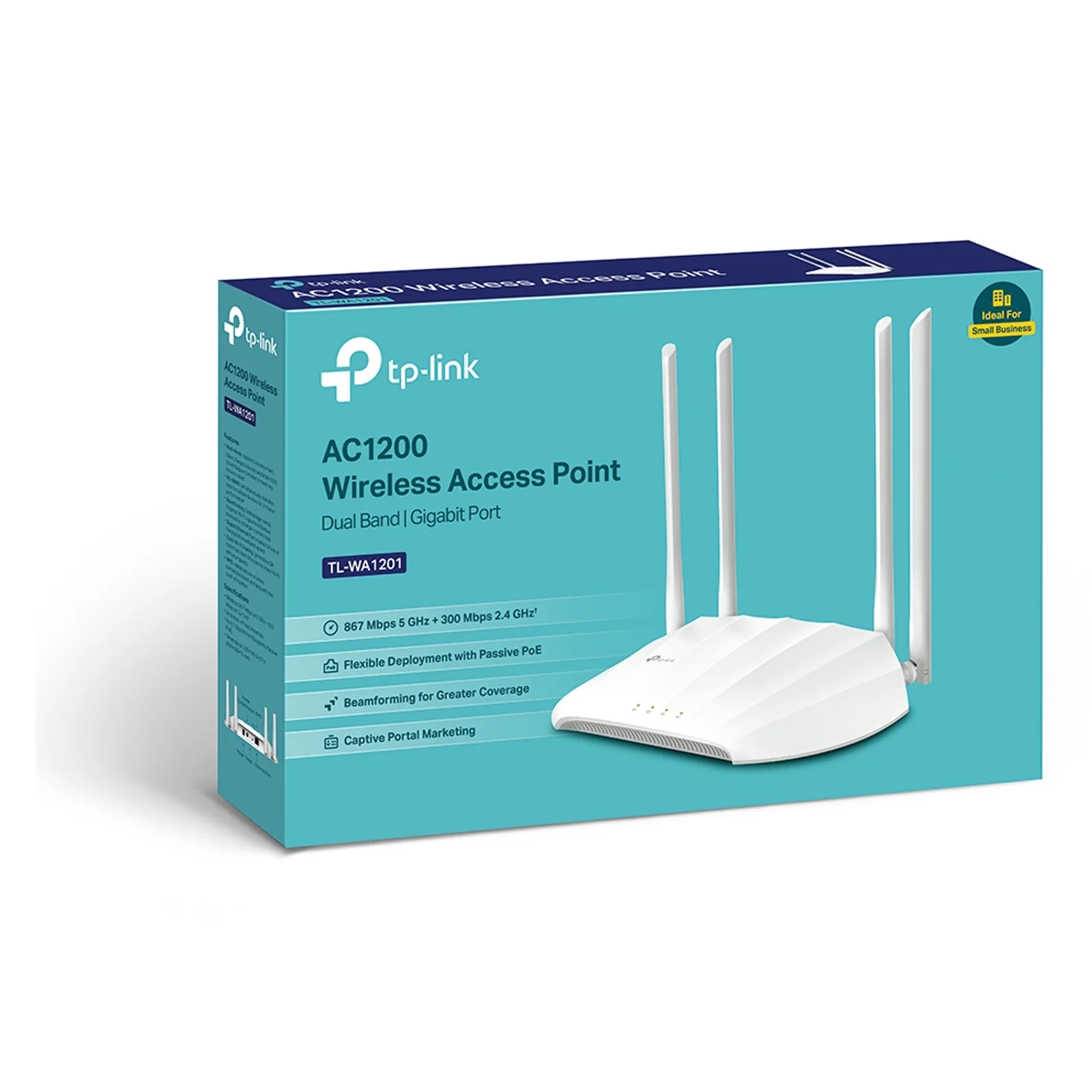 TP-Link TL-WA1201 point d'accès réseaux locaux sans fil 867 Mbit/s Blanc Connexion Ethernet, supportant l'alimentation via ce port (PoE)