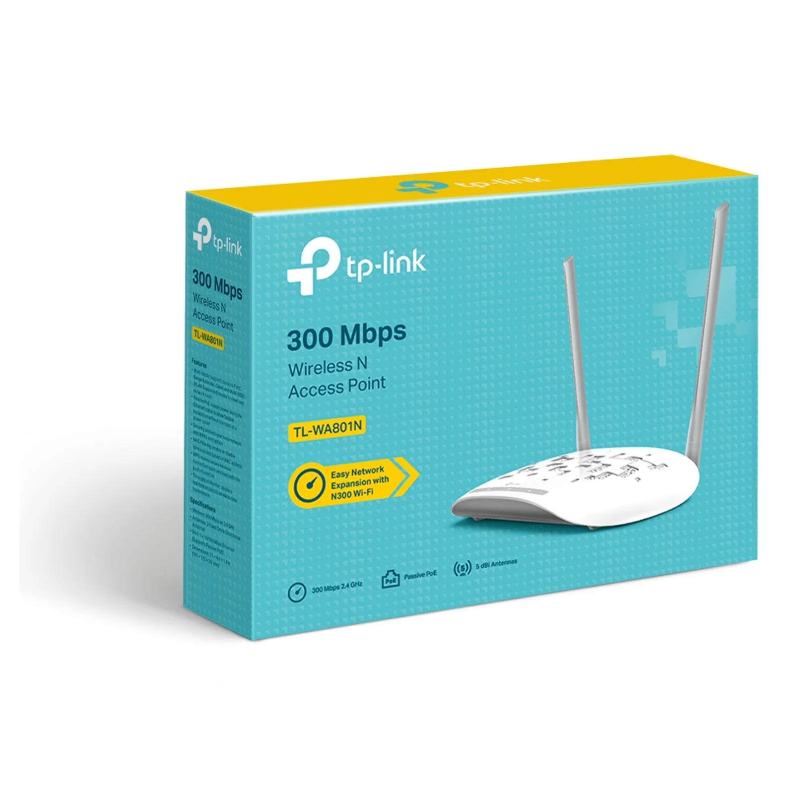 TP-Link TL-WA801N point d'accès réseaux locaux sans fil 300 Mbit/s Blanc Connexion Ethernet, supportant l'alimentation via ce port (PoE)