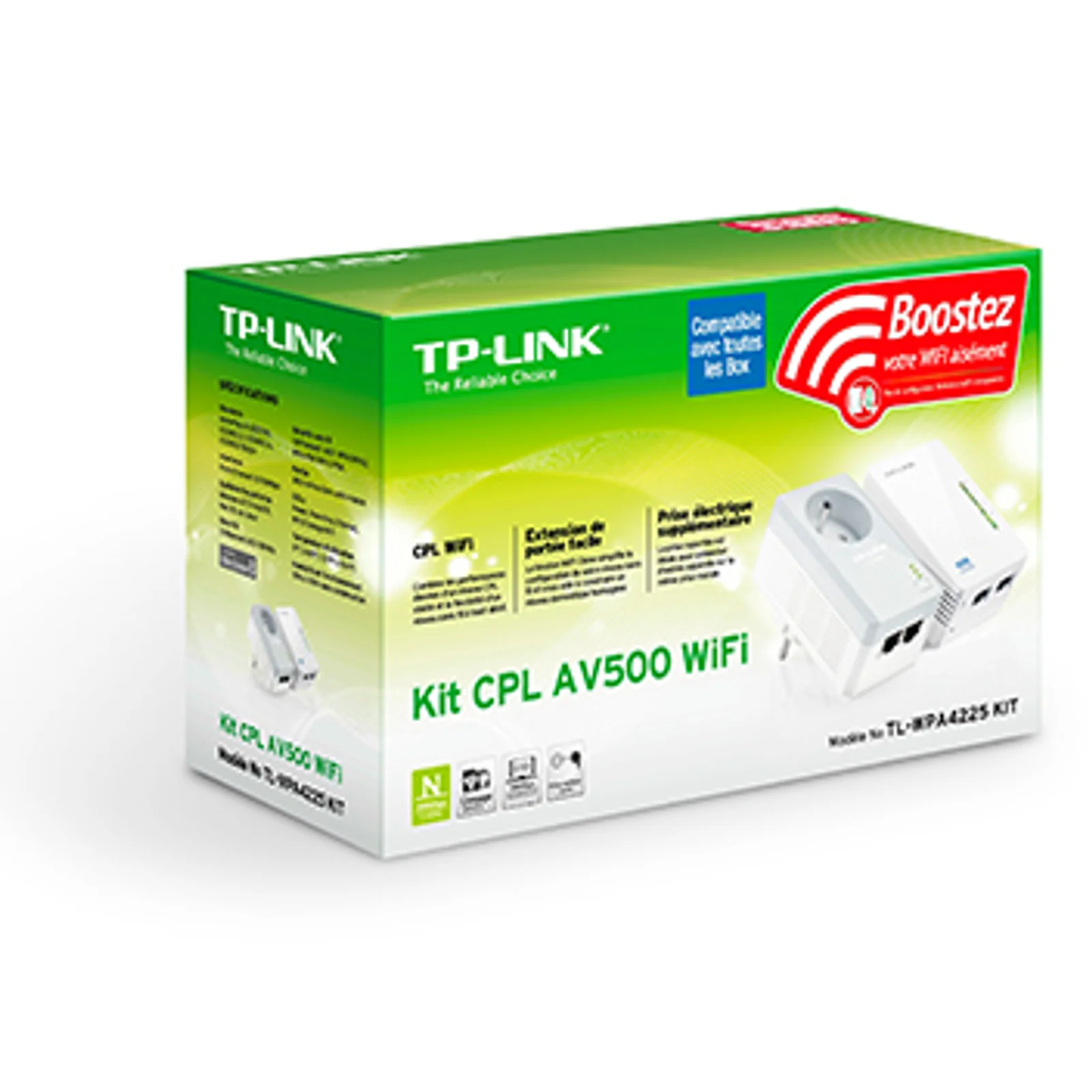 TP-Link TL-WPA4225 KIT Adaptateur réseau CPL 500 Mbit/s Ethernet/LAN Wifi Blanc 2 pièce(s)
