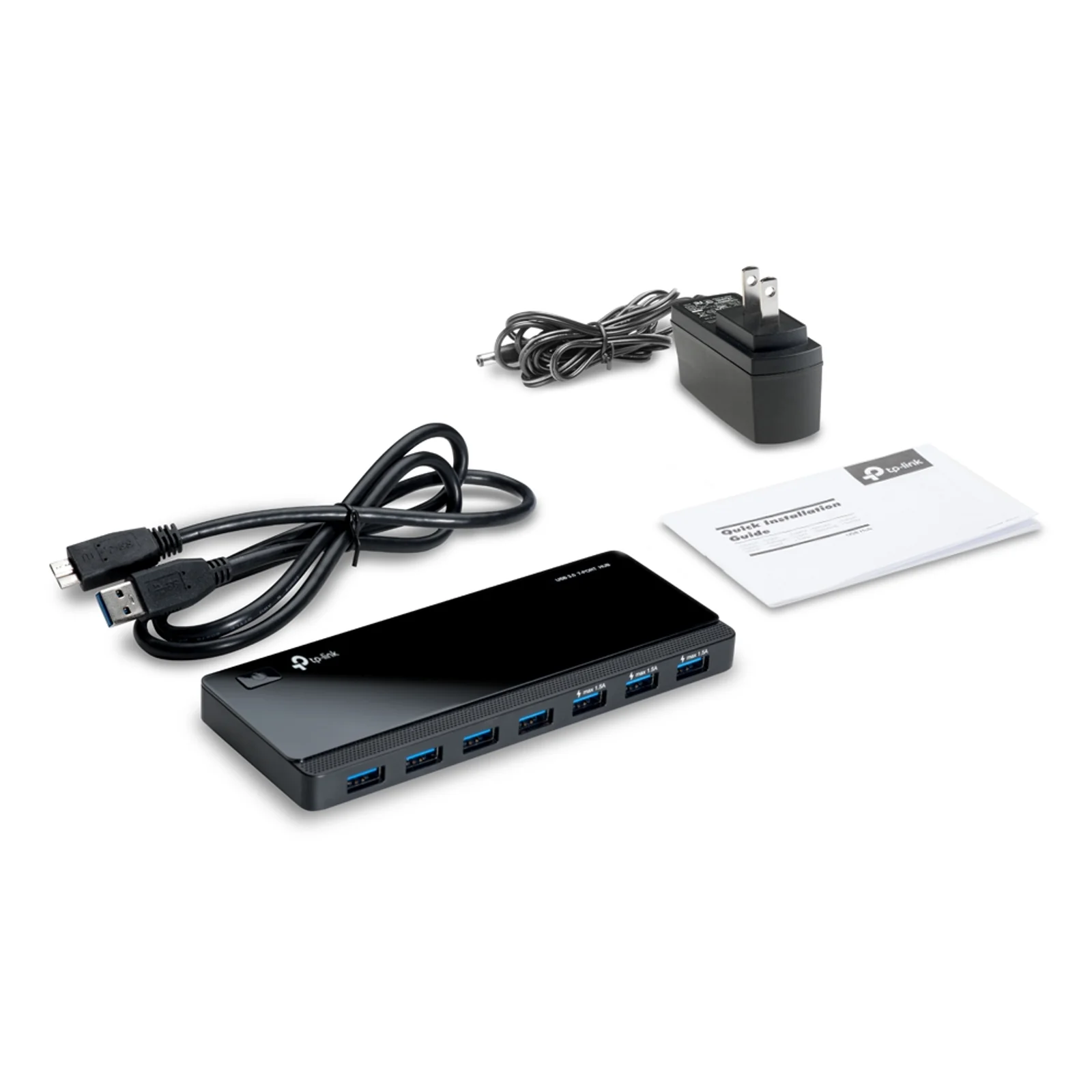 TP-Link UH700 hub & concentrateur USB 3.2 Gen 1 (3.1 Gen 1) Micro-B 5000 Mbit/s Noir