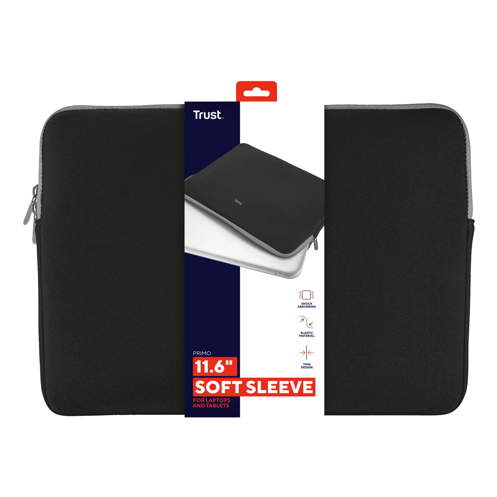 Trust 21254 sacoche d'ordinateurs portables 29,5 cm (11.6") Housse Noir