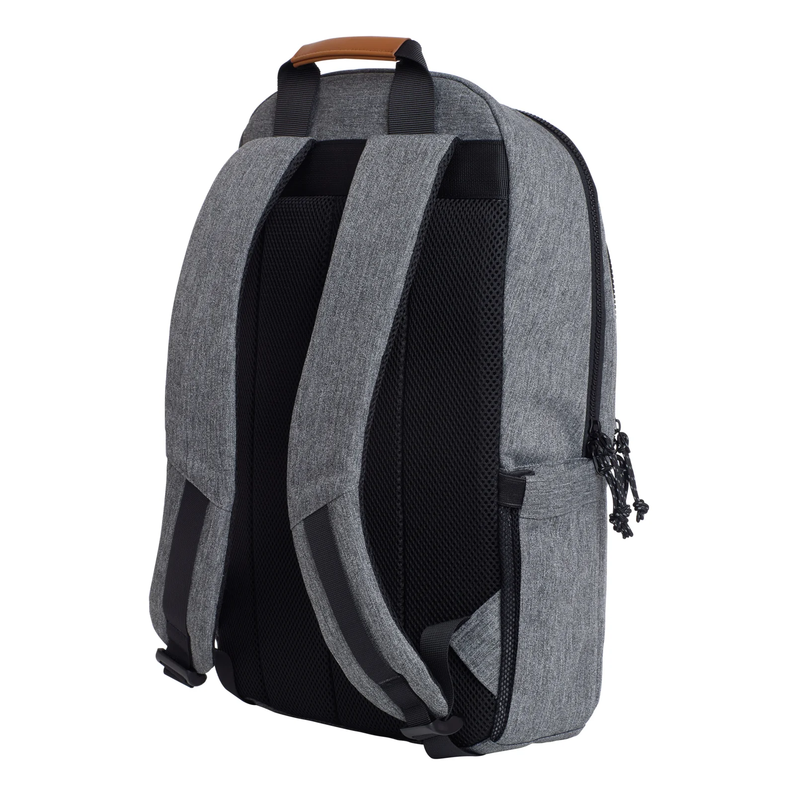 Dos du sac Trust Avana gris, panneau rembourré en maille et bretelles réglables visibles