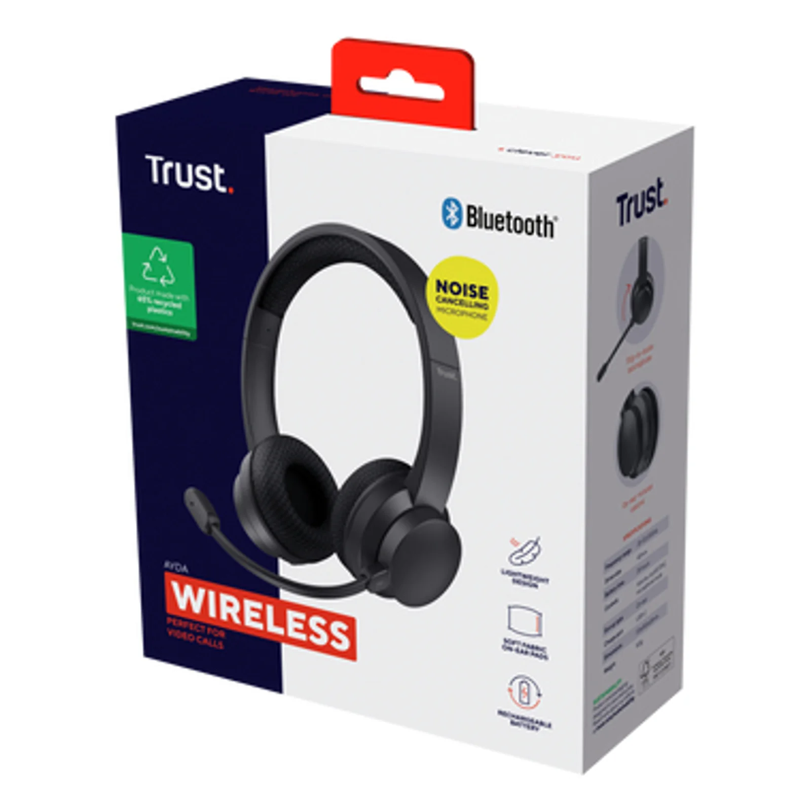 Trust Ayda Casque Avec fil &sans fil Arceau Appels/Musique USB Type-C Bluetooth Noir