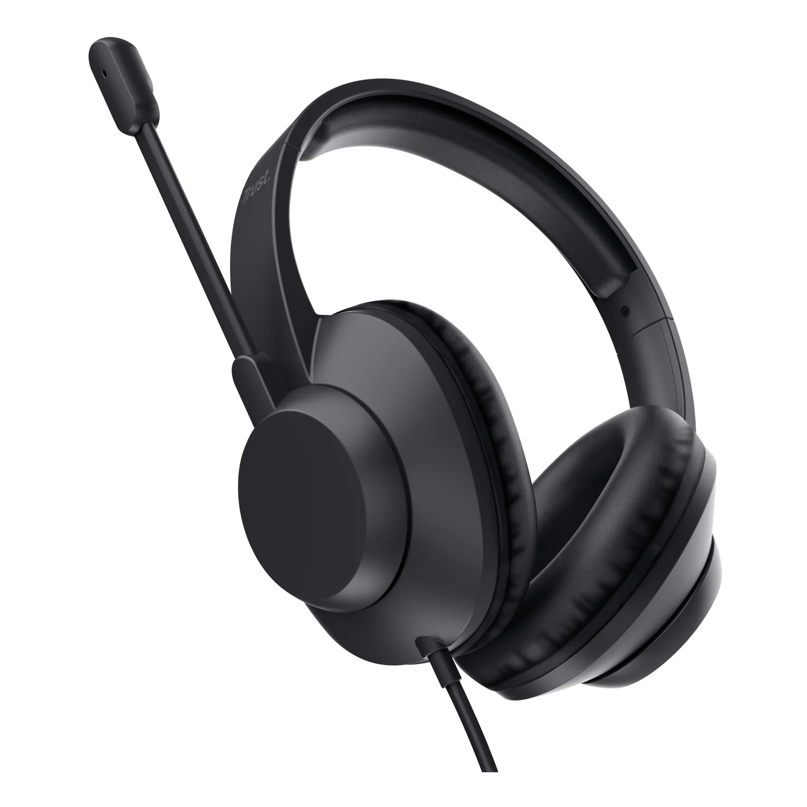 Trust Ayda Max Casque Avec fil Arceau Bureau/Centre d'appels Noir