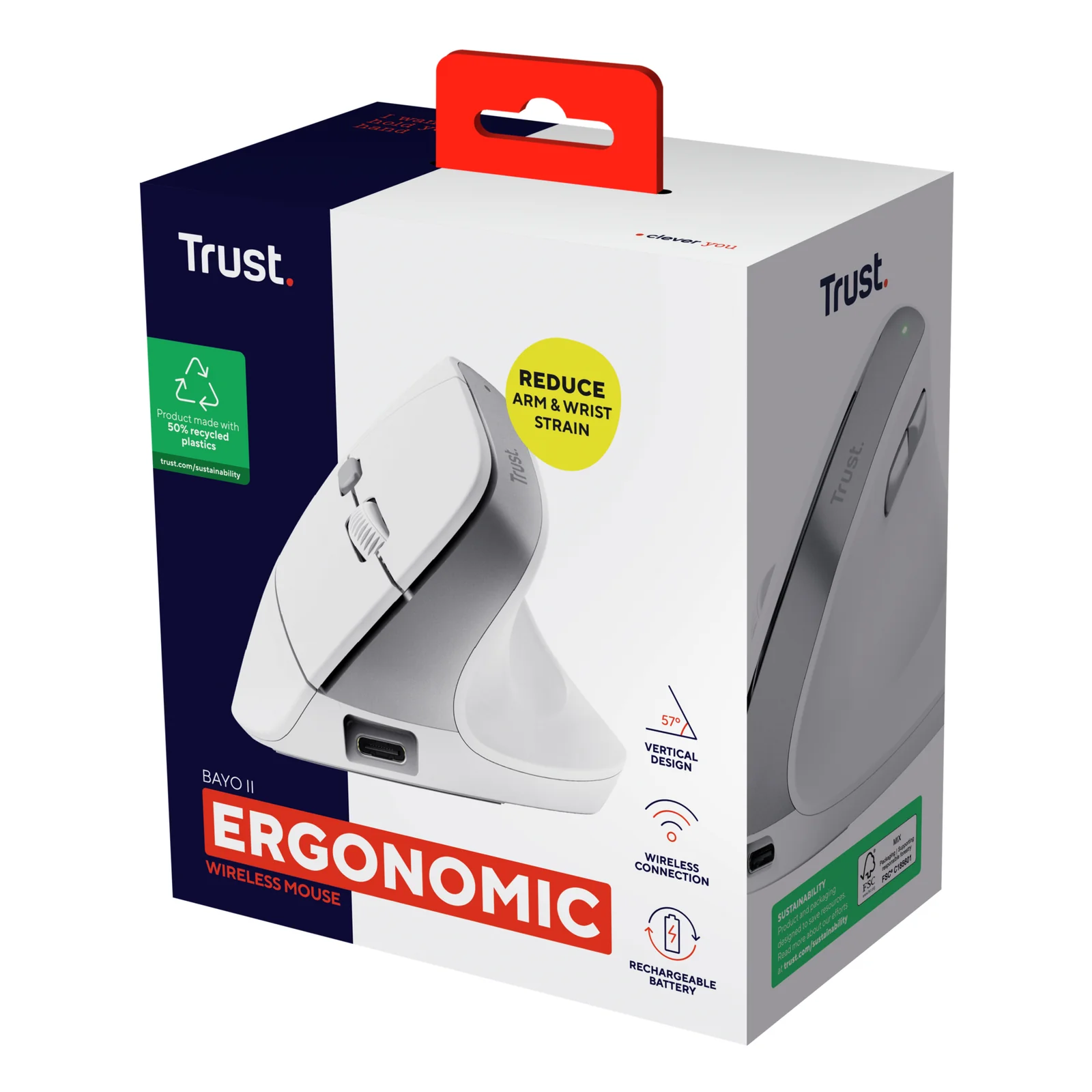 Trust Bayo II souris Bureau Droitier RF sans fil Optique 2400 DPI