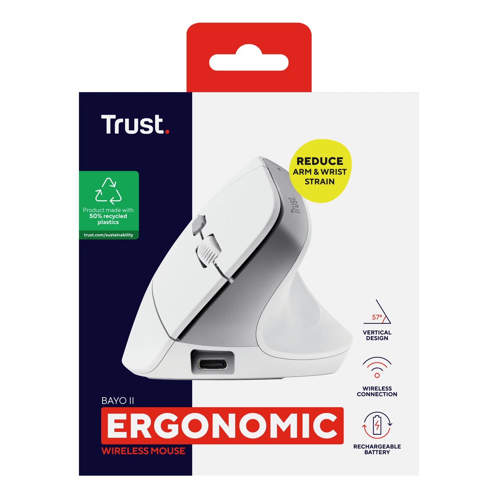 Trust Bayo II souris Bureau Droitier RF sans fil Optique 2400 DPI