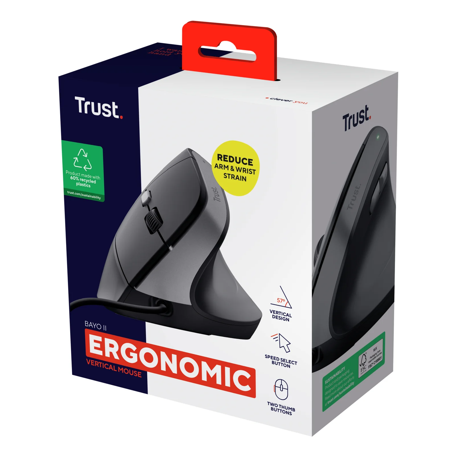 Trust Bayo II souris Droitier USB Type-A 2400 DPI