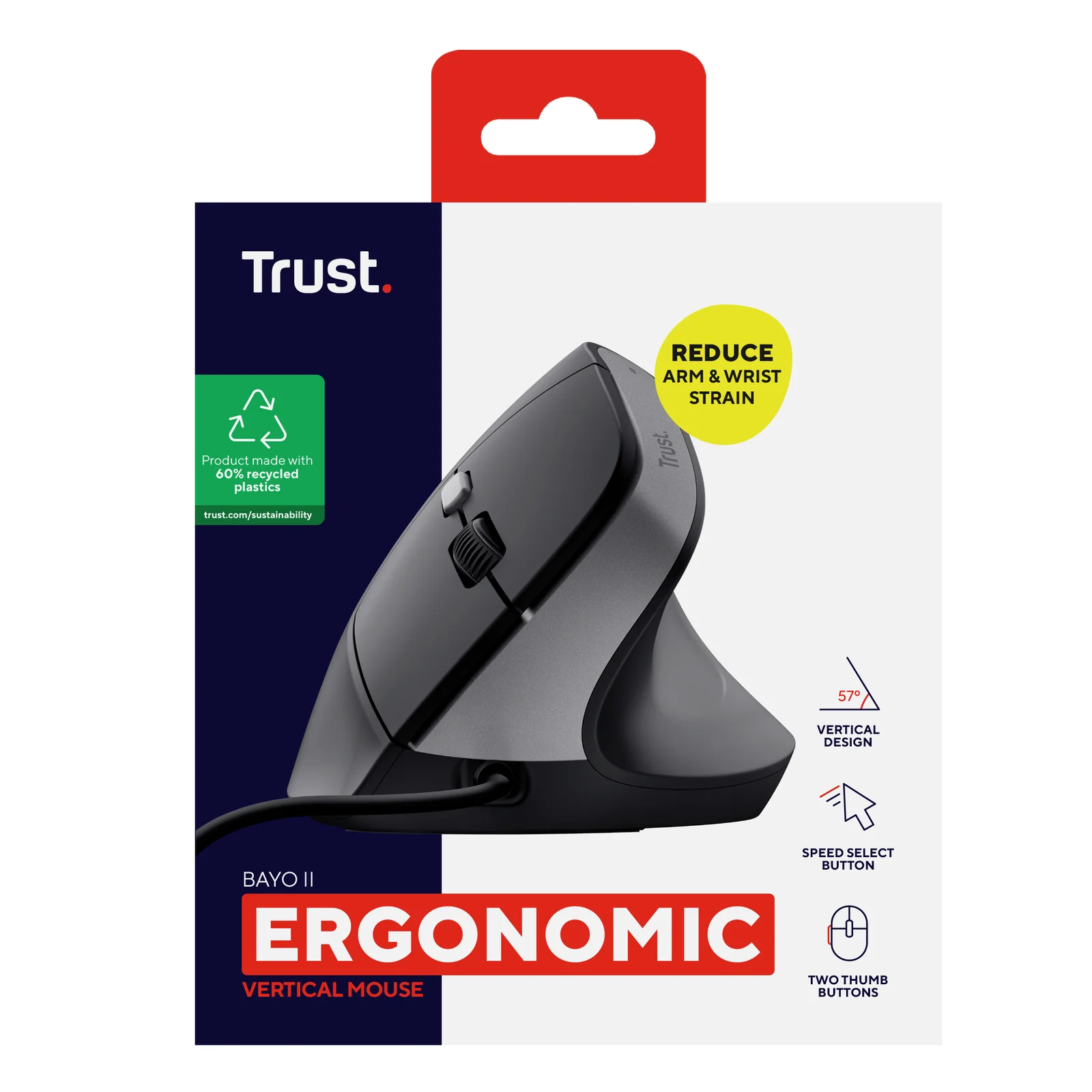 Trust Bayo II souris Droitier USB Type-A 2400 DPI