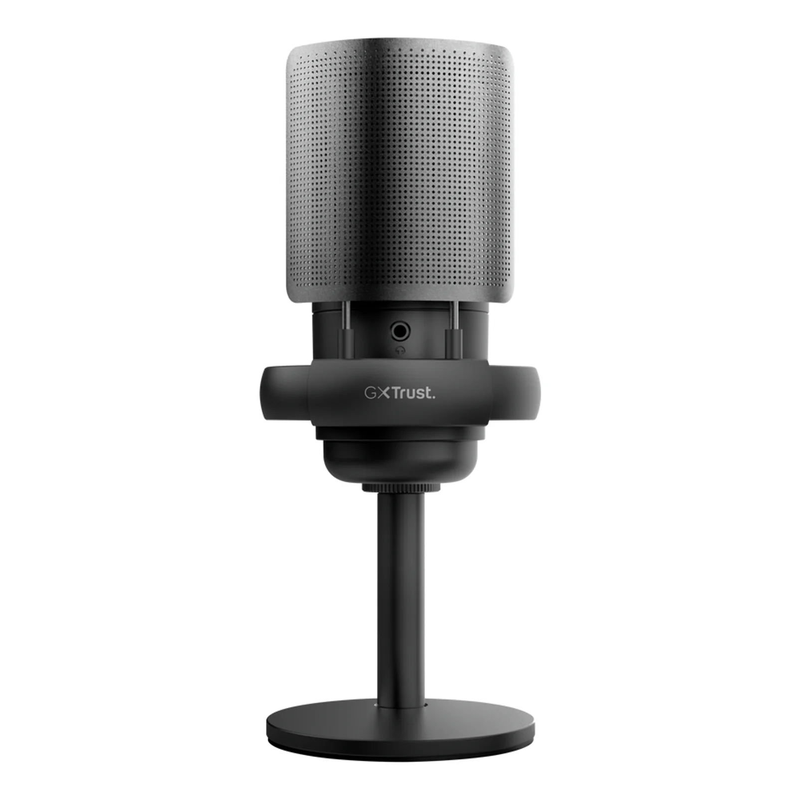 Microphone Trust GXT 238 Auron sans rétroéclairage, finition noire mate, fond blanc