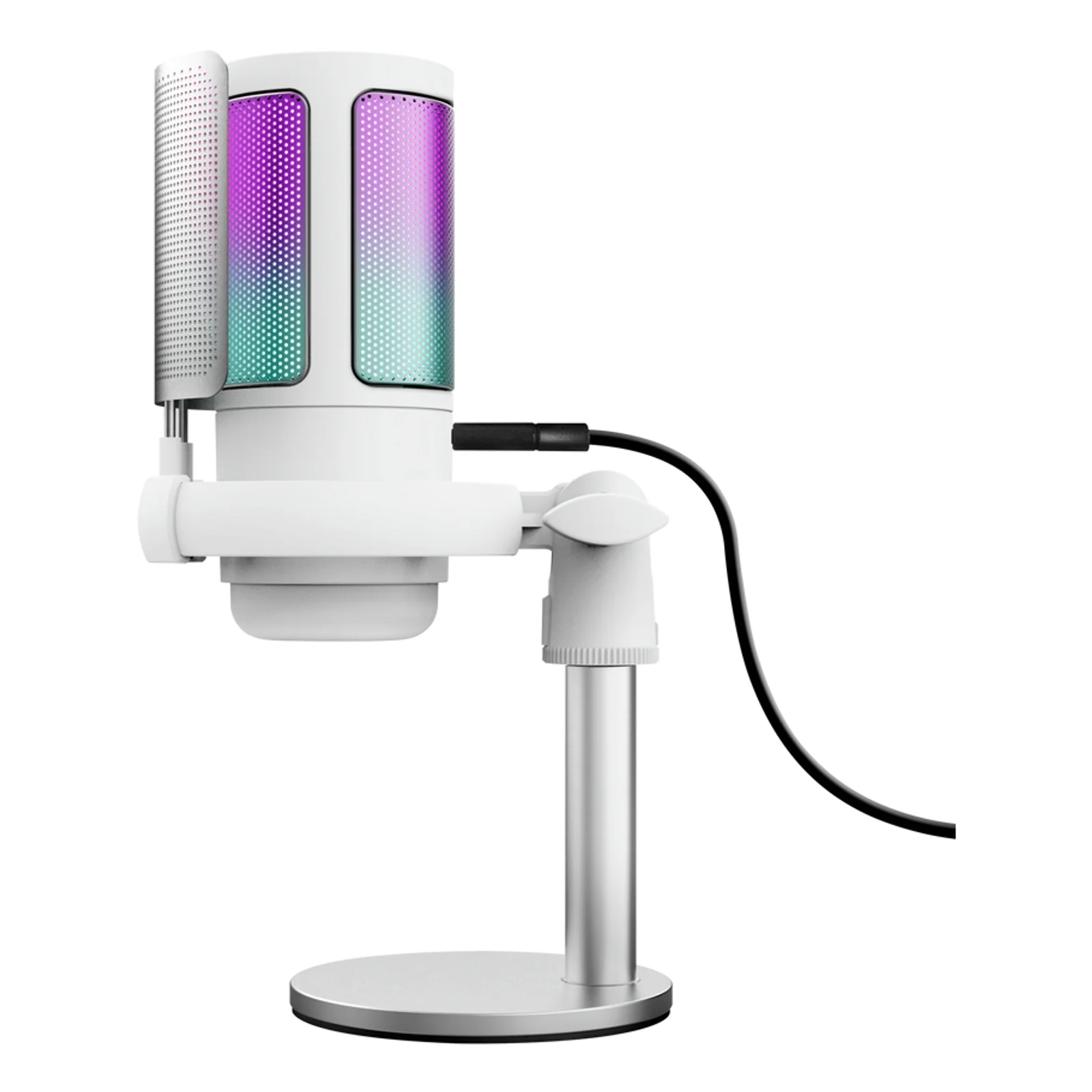 GXT 238W Auron Gris, Blanc Microphone pour podcast