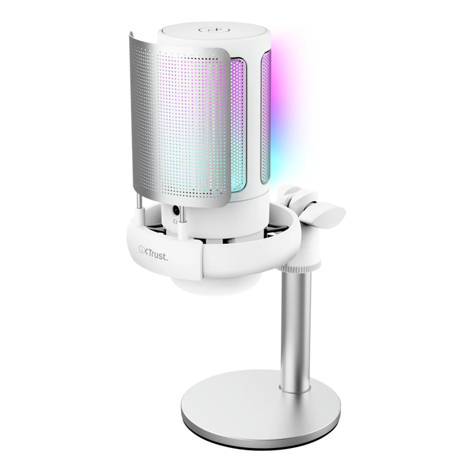 Trust GXT 238W Auron Gris, Blanc Microphone pour podcast