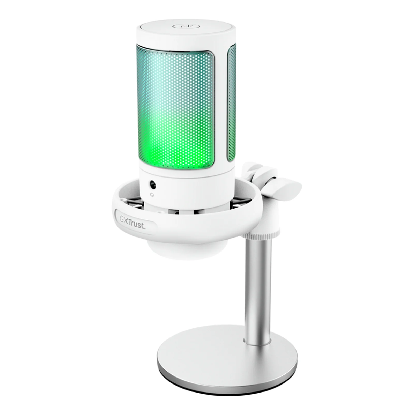 Trust GXT 238W Auron Gris, Blanc Microphone pour podcast
