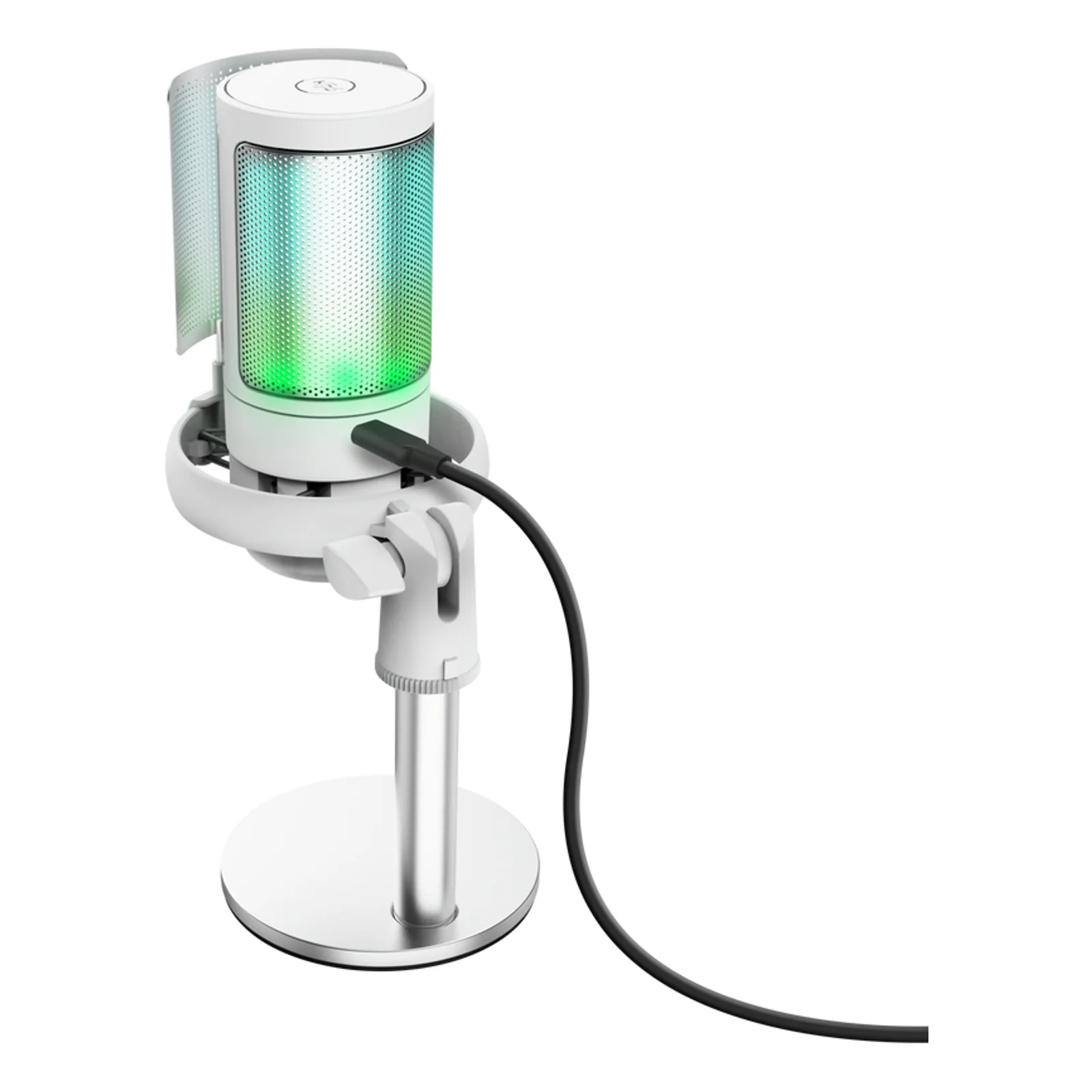 Trust GXT 238W Auron Gris, Blanc Microphone pour podcast