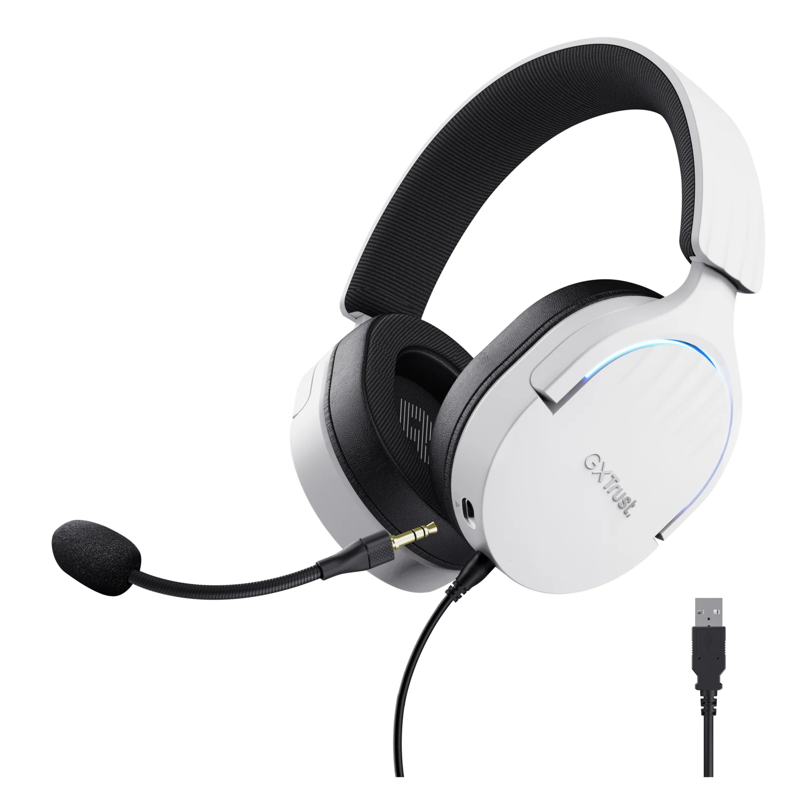GXT 490 Fayzo casque gaming USB filaire noir et blanc