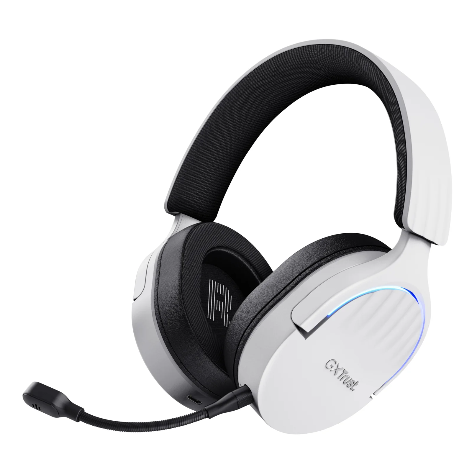 Trust GXT 491W FAYZO Casque Avec fil &sans fil Arceau Gaming USB Type-C Bluetooth Noir, Blanc