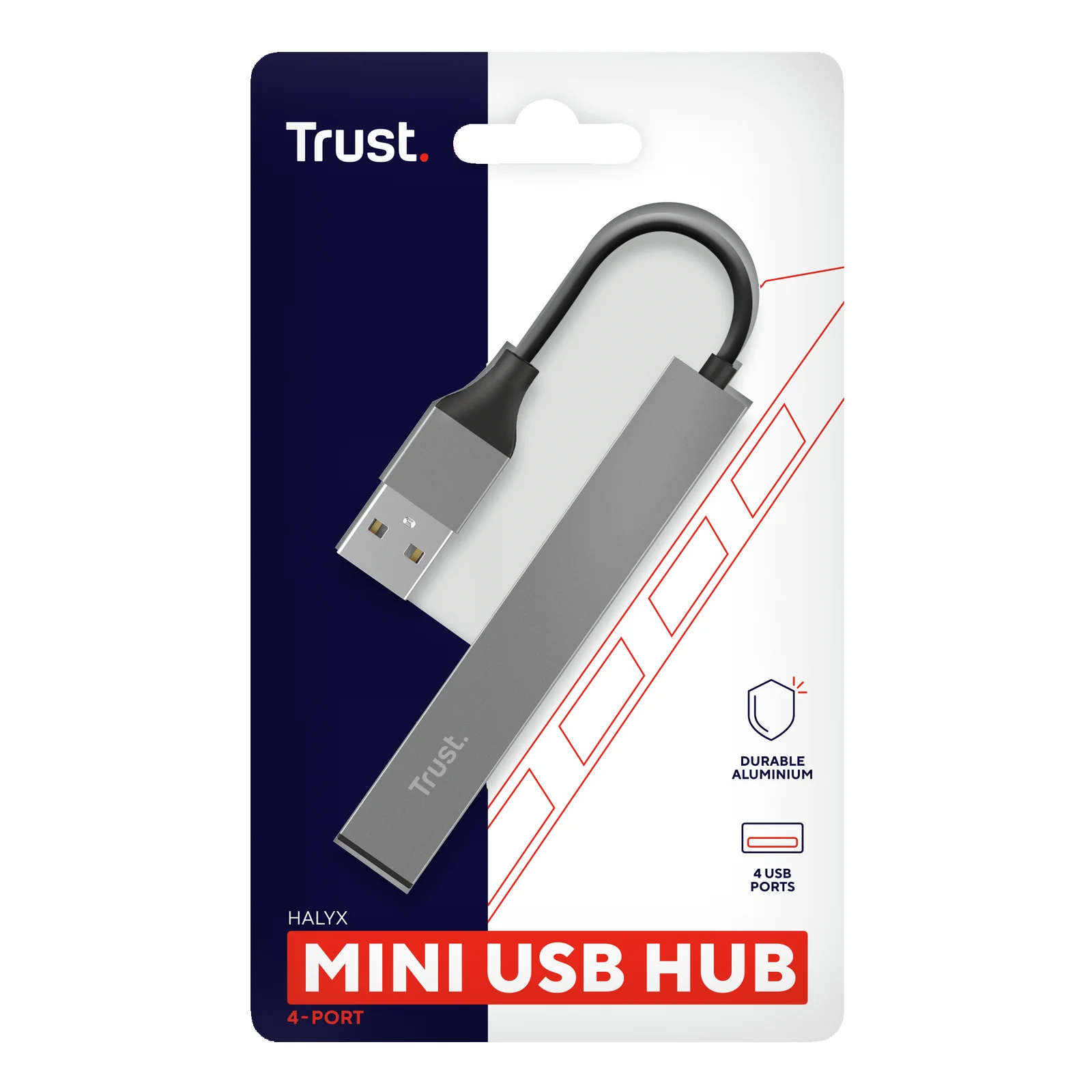Trust Halyx USB 2.0 480 Mbit/s Aluminium