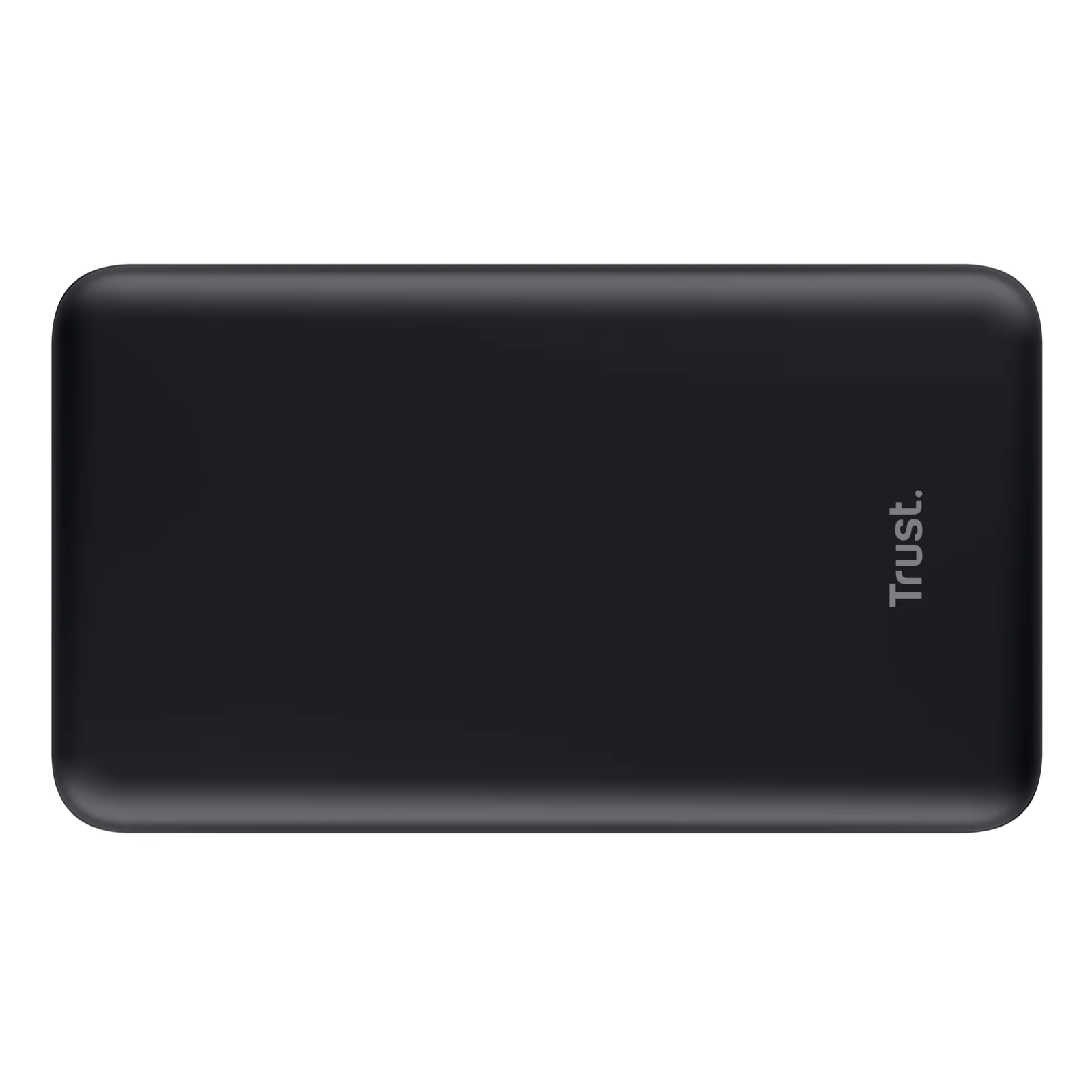 Trust Laro noire face avant à plat, finition mate, logo Trust bas droite