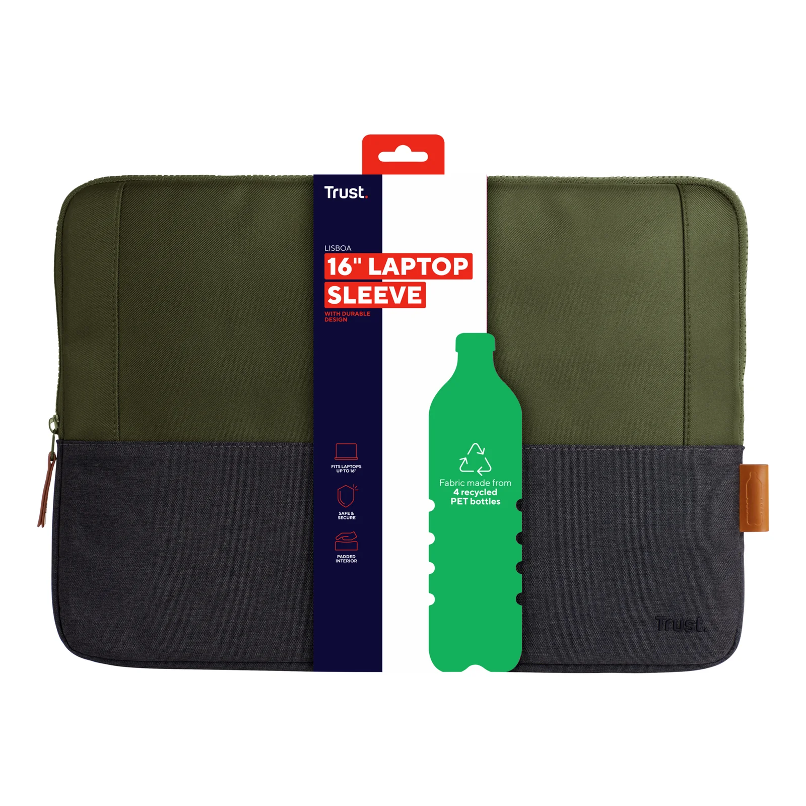 Trust Lisboa 40,6 cm (16") Housse Vert