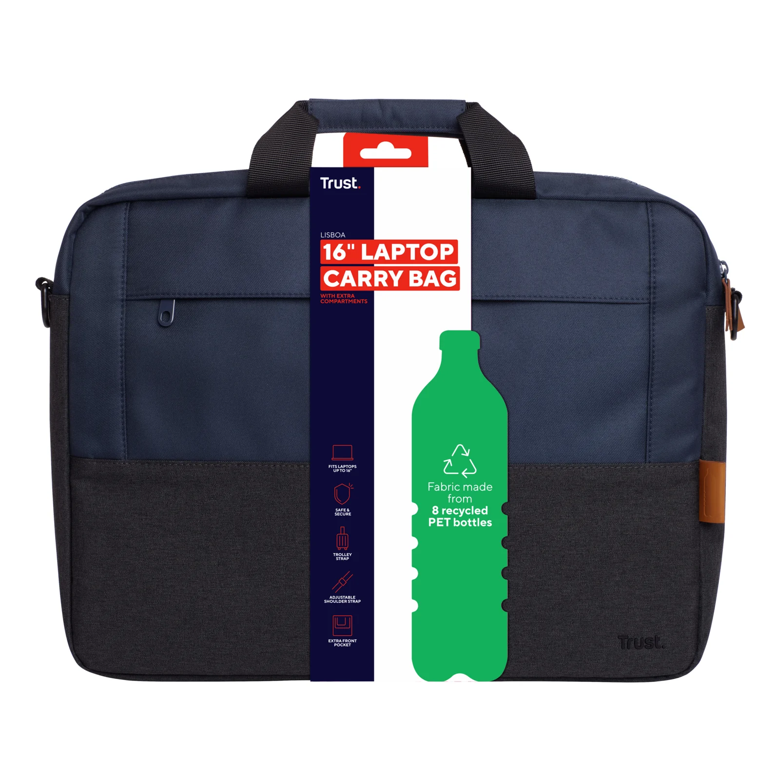 Trust Lisboa 40,6 cm (16") Malette Bleu