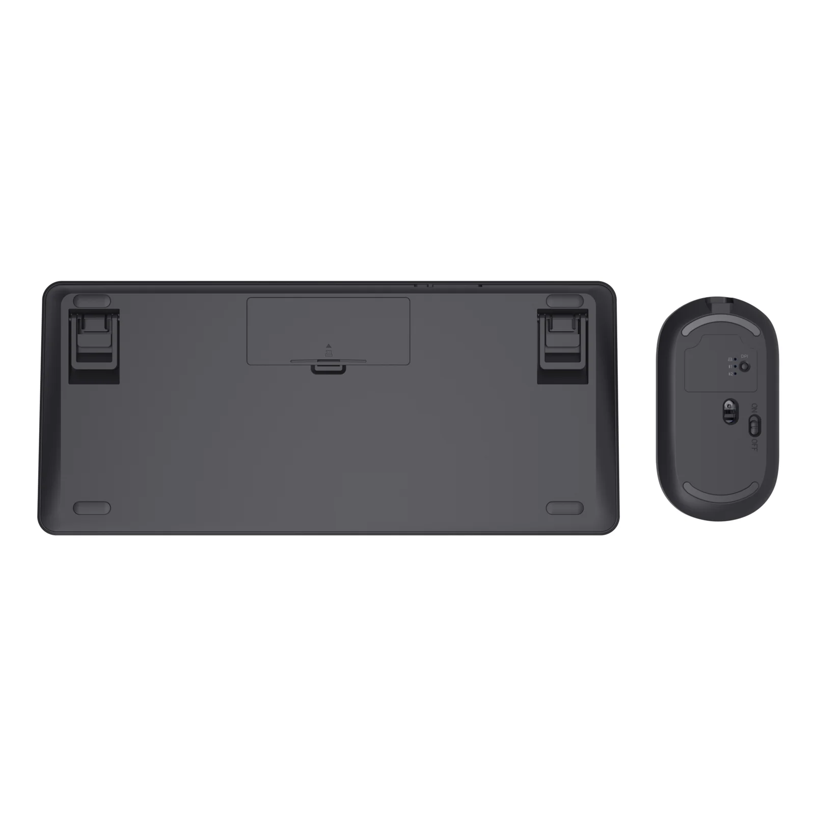 Trust Lyra clavier Souris incluse Bureau RF sans fil + Bluetooth AZERTY Français Noir