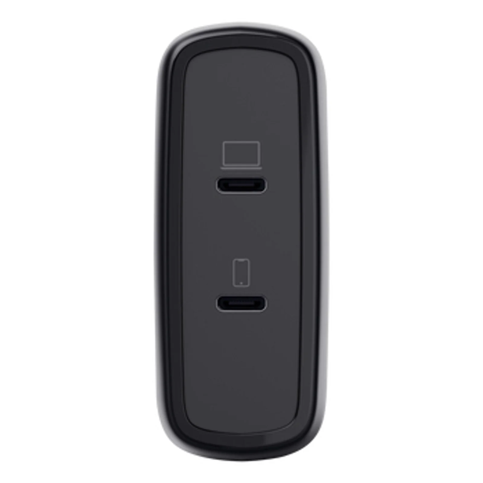 Vue rapprochée des deux emplacements USB-C du chargeur Trust Maxo 100W
