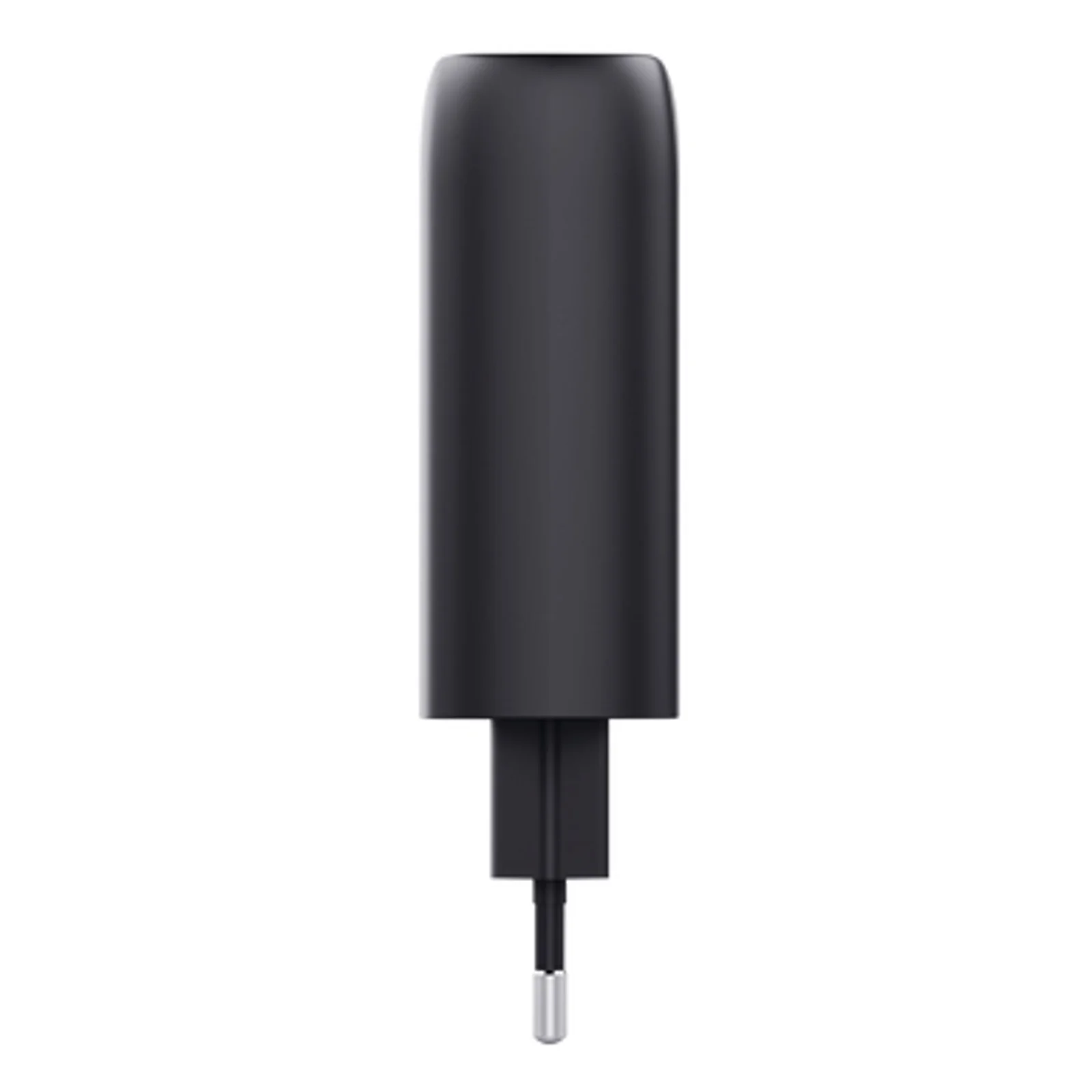 Profil latéral du chargeur Trust Maxo noir, forme compacte, broche EU deux pôles