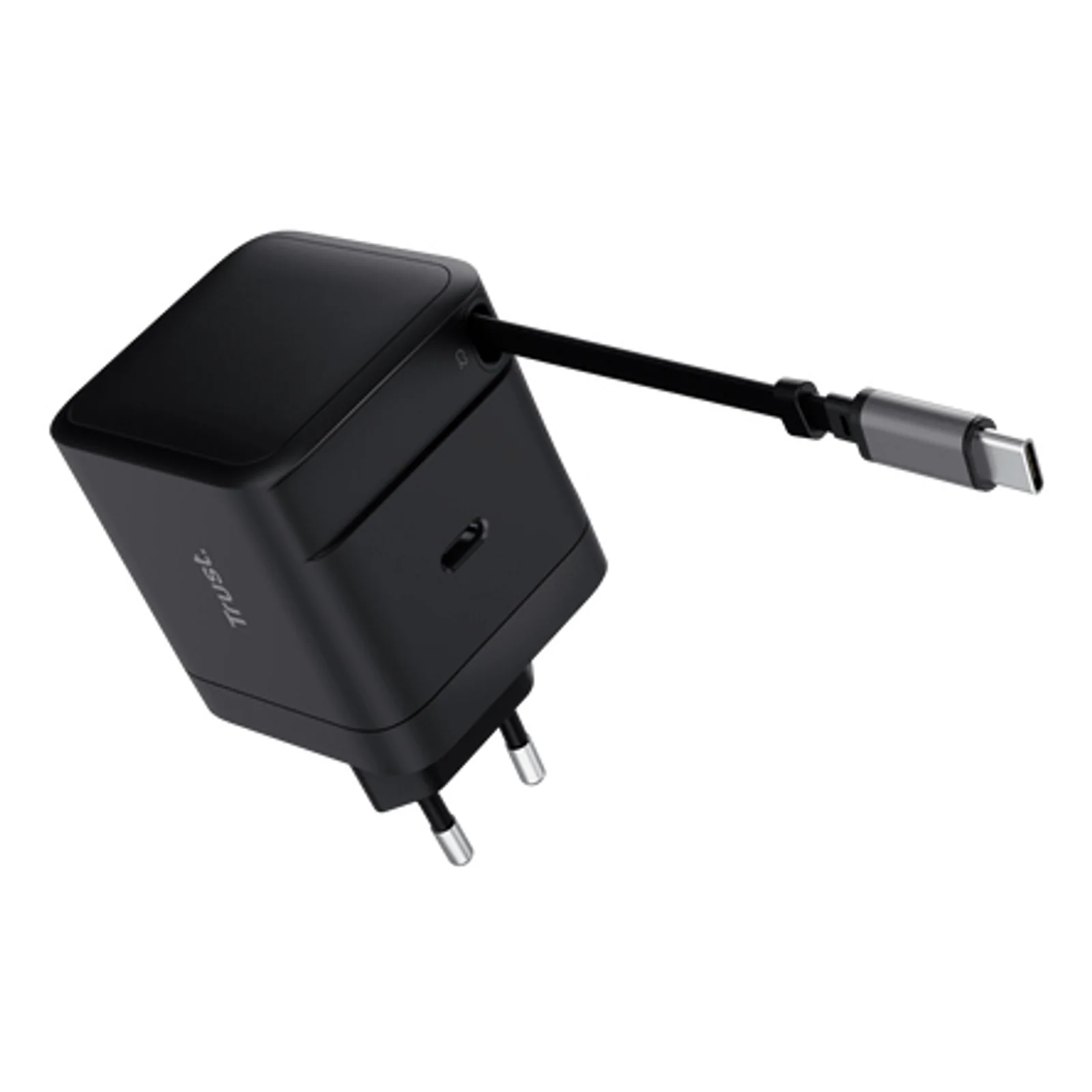 Trust Maxo Chargeur PD USB-C rétractable de 65 W