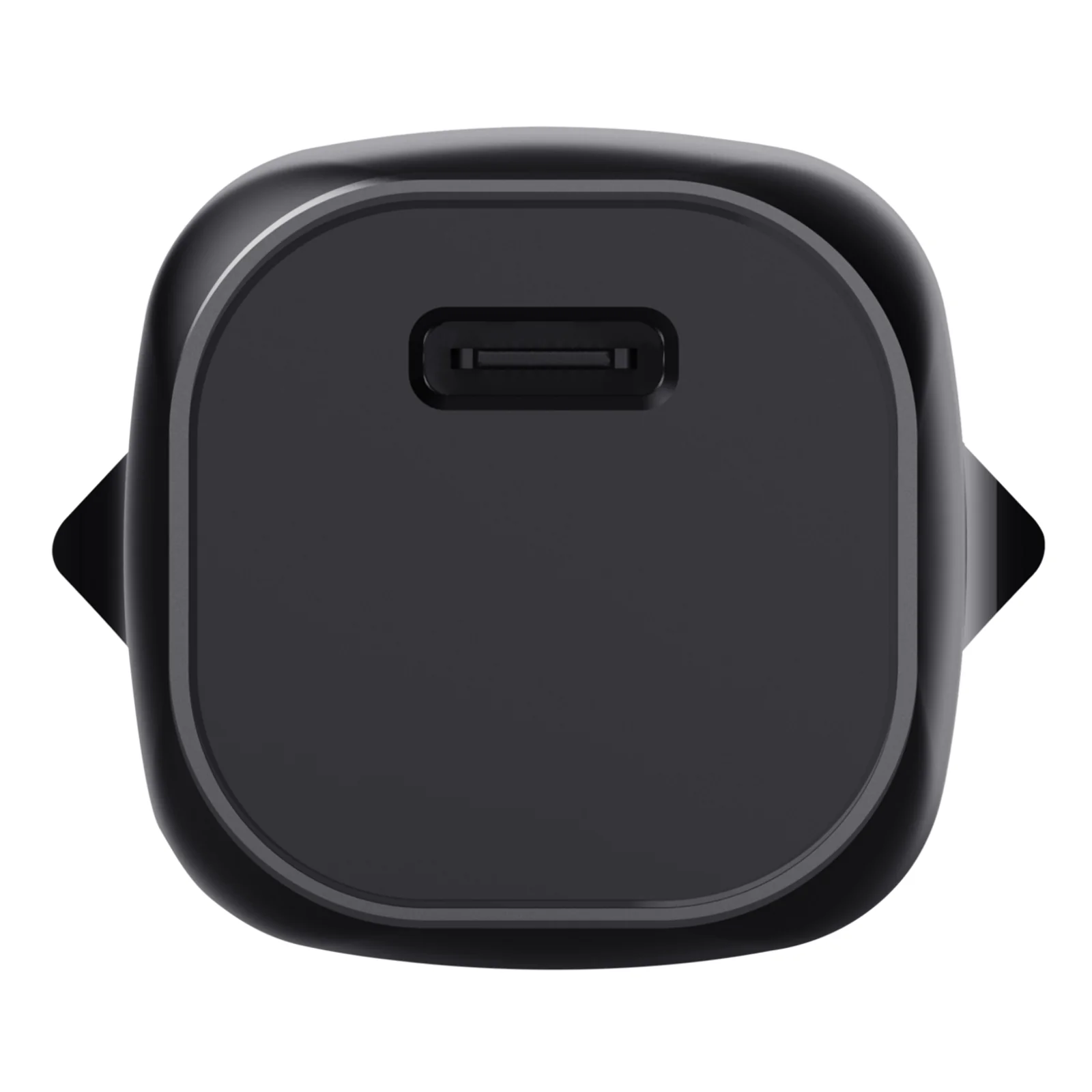 Chargeur Trust Maxo noir, vue du dessus, ouverture port USB-C centrée sur la face supérieure