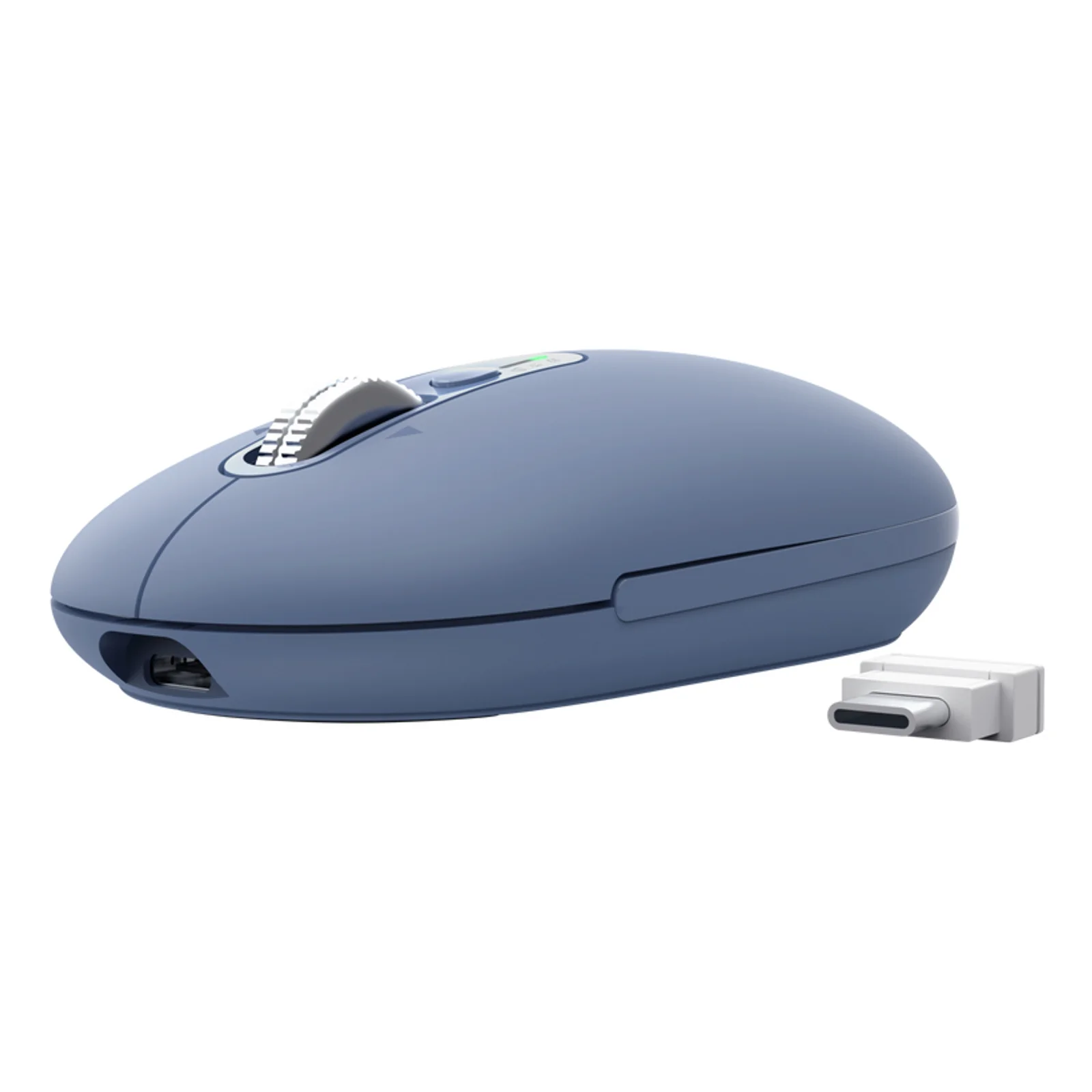 Trust Seron Slim Multi bleue, vue arrière, récepteur USB-A détaché au premier plan