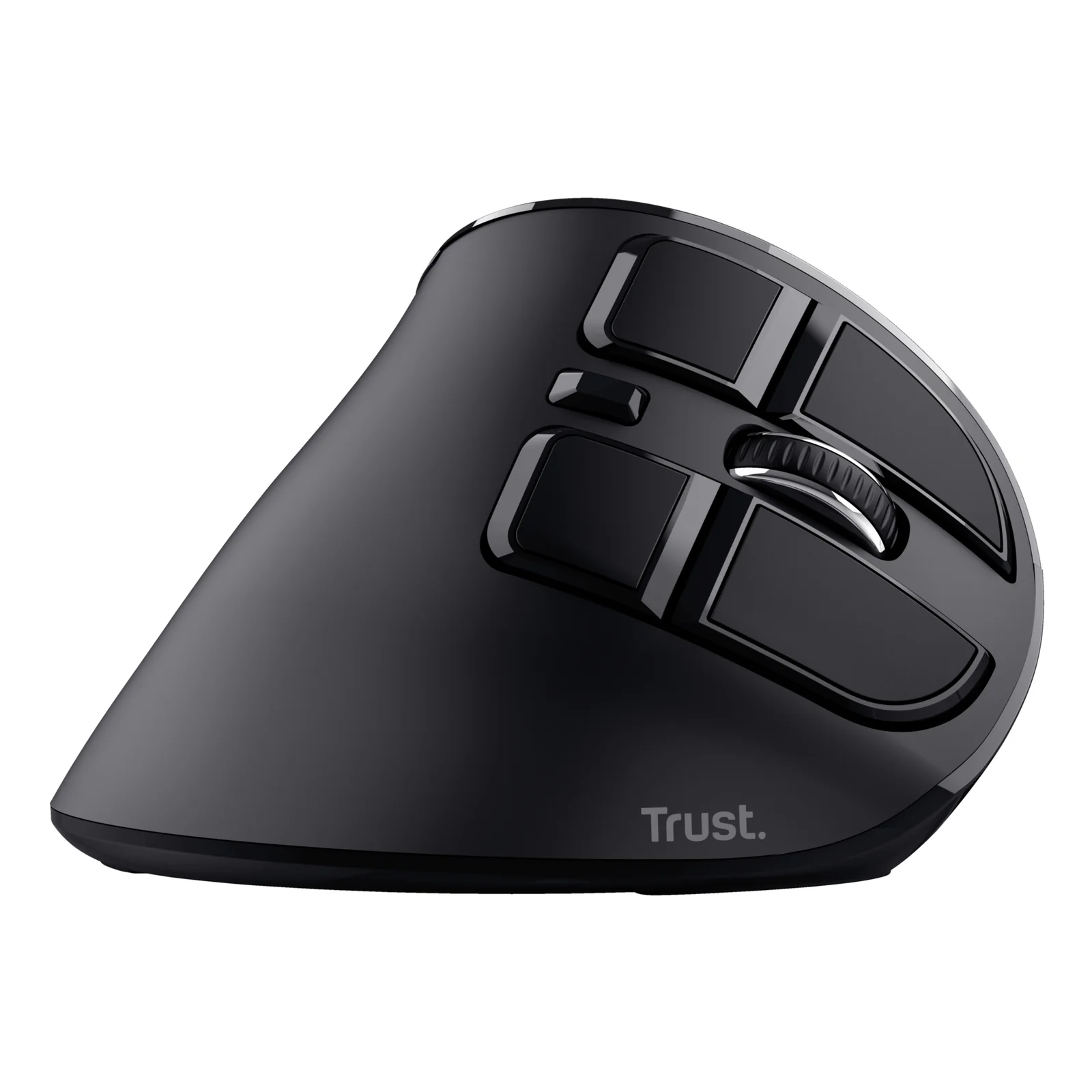 Trust Voxx angle avant droit, logo Trust sur le flanc, boutons latéraux et molette visibles