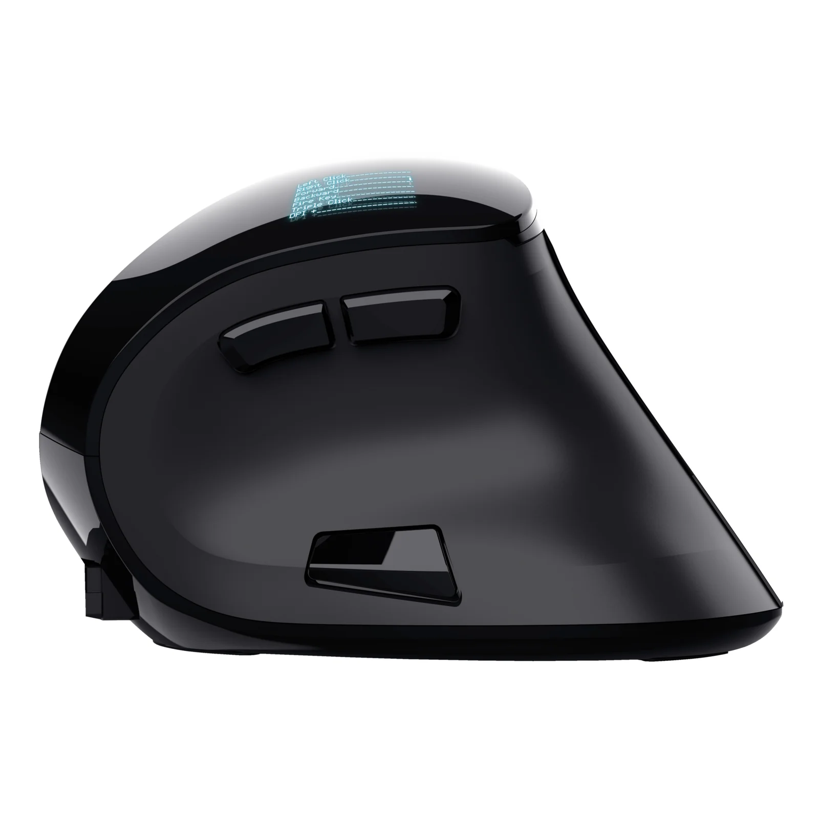 Trust Voxx angle bas frontal, reflet LED bleu sur le dessus, finition noire mate