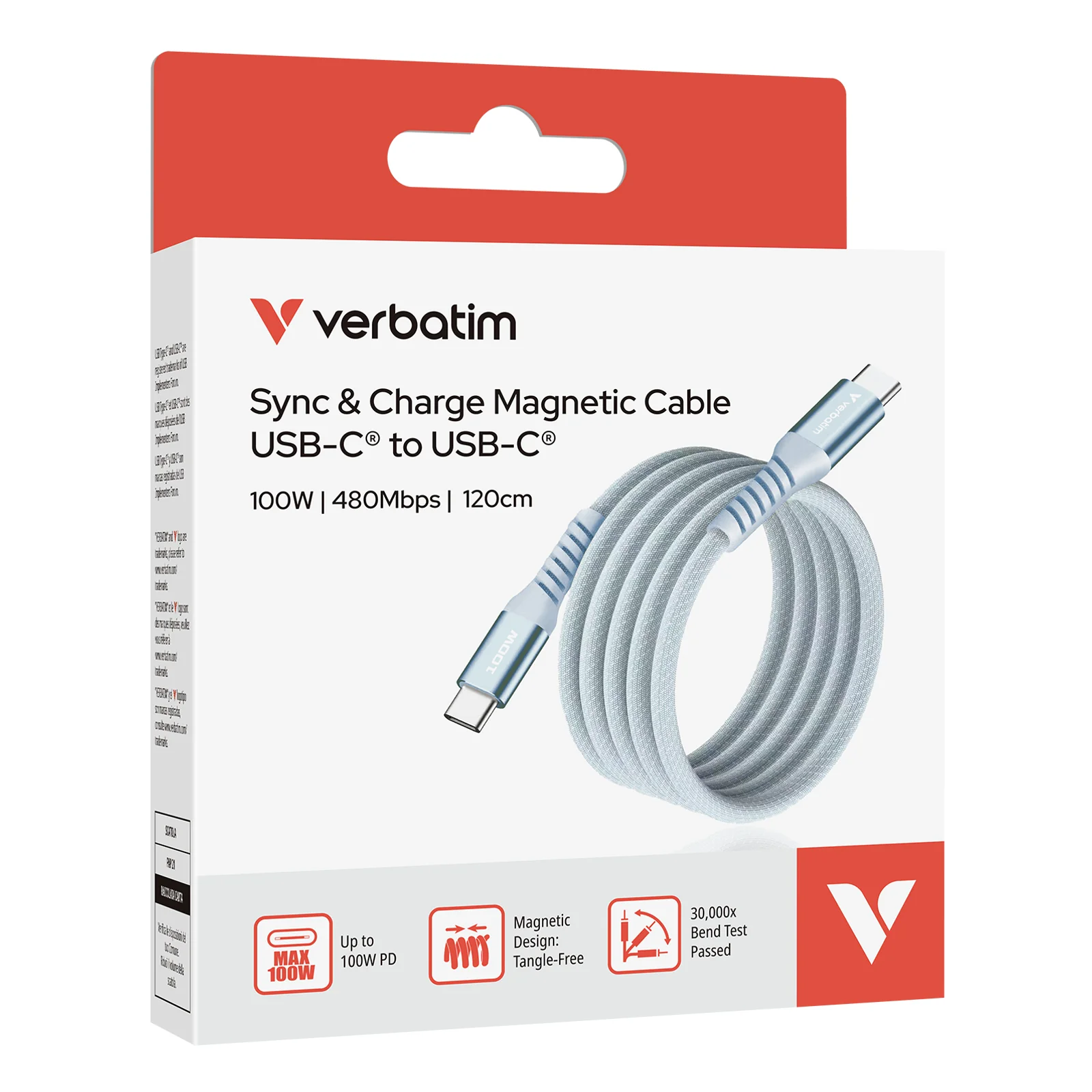 Verbatim 31856 câble USB USB 2.0 1,2 m USB C 0,48 Gbit/s 100 W Bleu