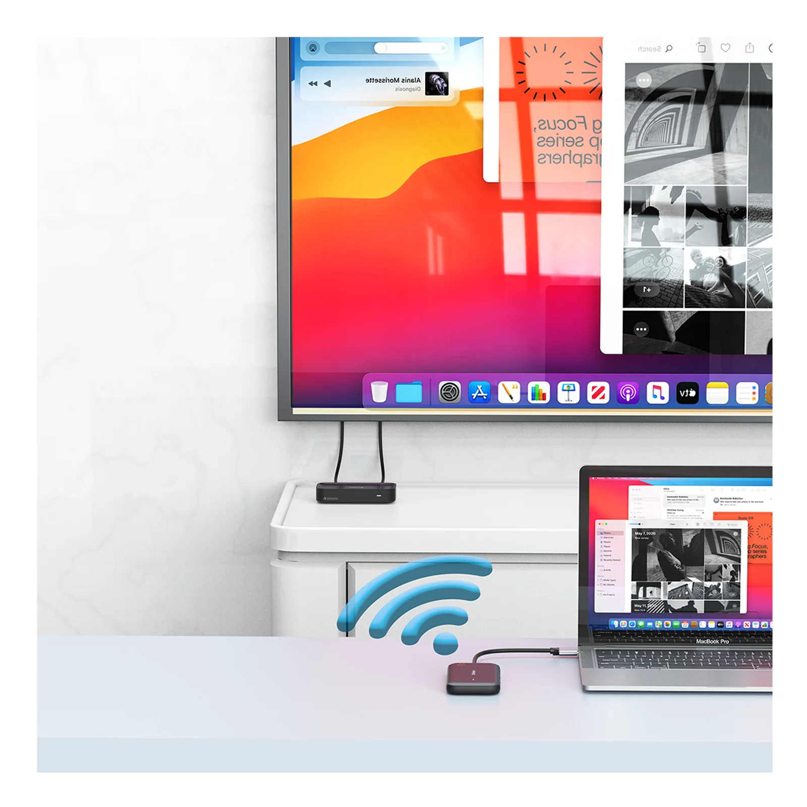 Verbatim 32146 adaptateur d'affichage sans fil USB Full HD Bureau