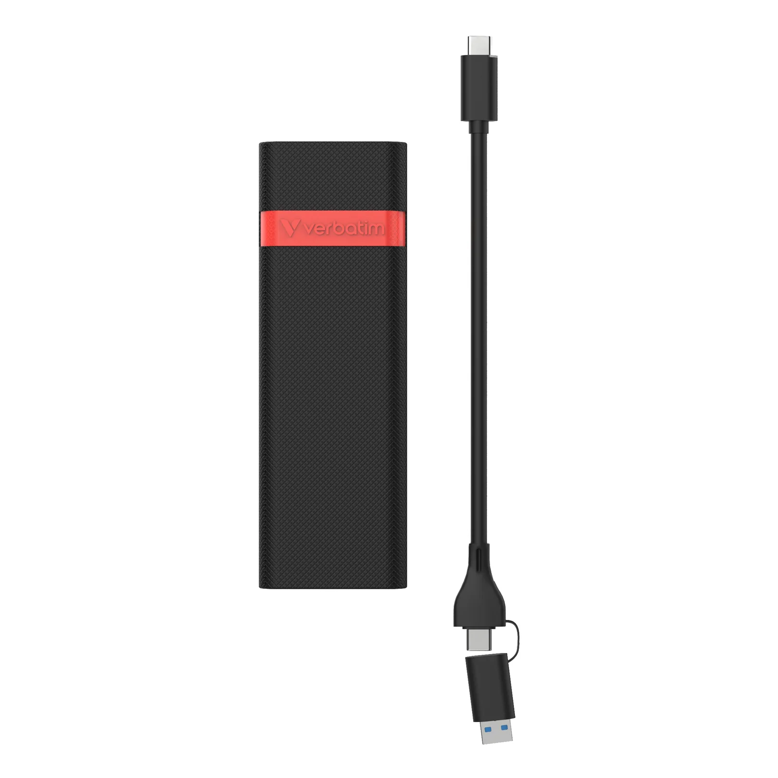 Verbatim 32261 Boîtier de disques de stockage Enceinte ssd Noir, Rouge M.2 Alimenté par port USB