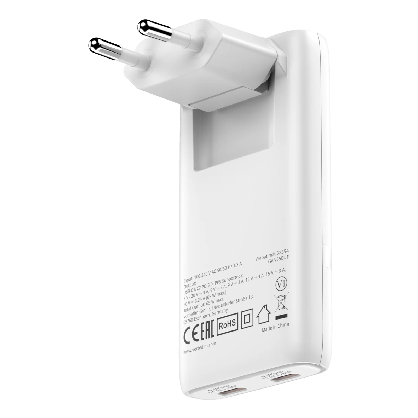32355 chargeur d'appareils mobiles Ordinateur portable, Smartphone, Tablette Blanc Secteur Charge rapide Intérieure