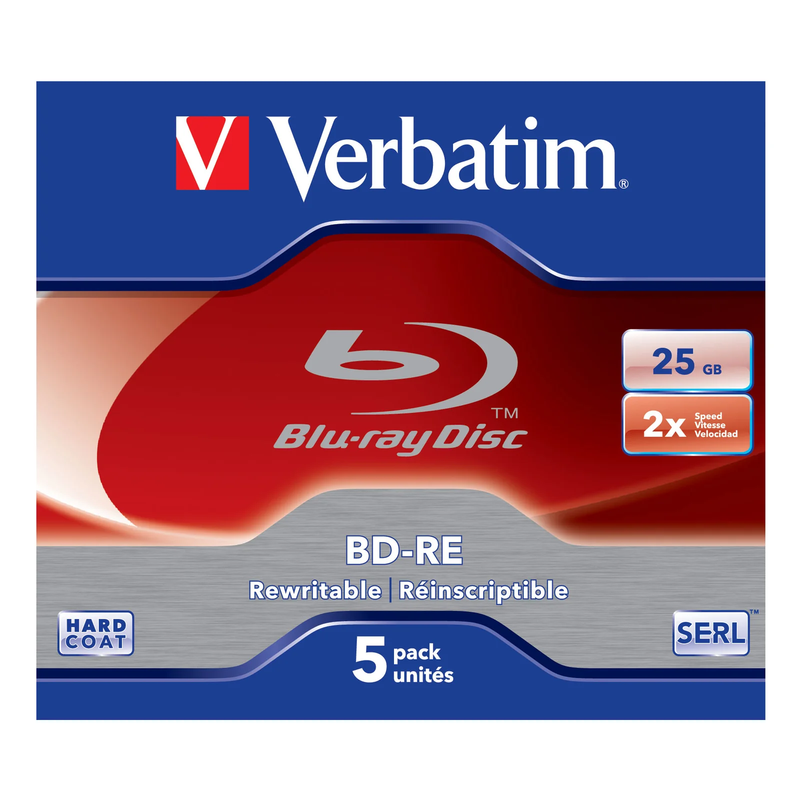 43615 disque vierge Blu-Ray BD-RE 25 Go 5 pièce(s)